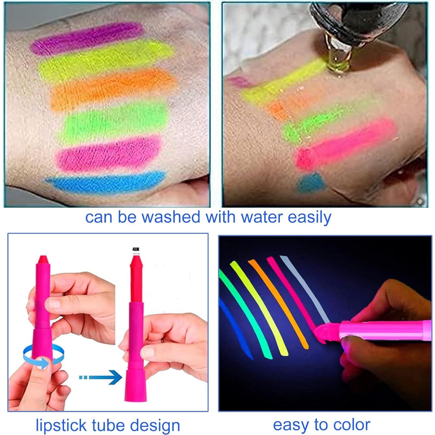 Kit de Pintura Facial y Corporal Brillante NIUEFH 12 Piezas