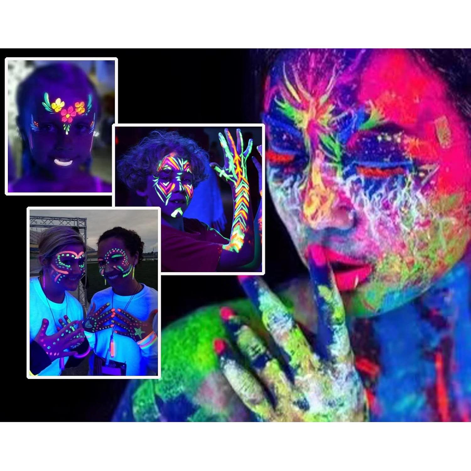 Kit de Pintura Facial y Corporal Brillante NIUEFH 12 Piezas