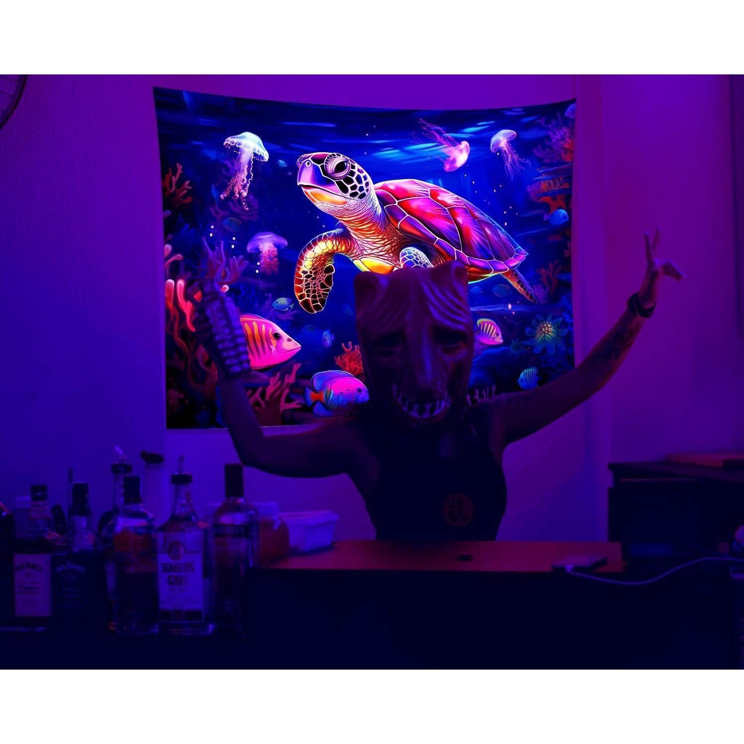 Tapiz de Pared QGHOT Tortuga Marina UV 229x180 cm