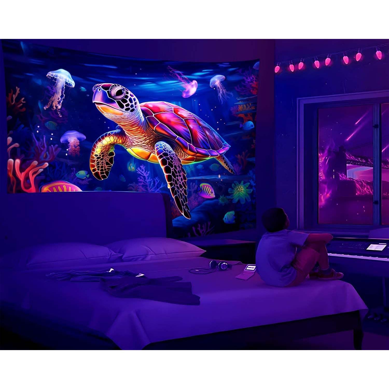 Tapiz de Pared QGHOT Tortuga Marina UV 229x180 cm