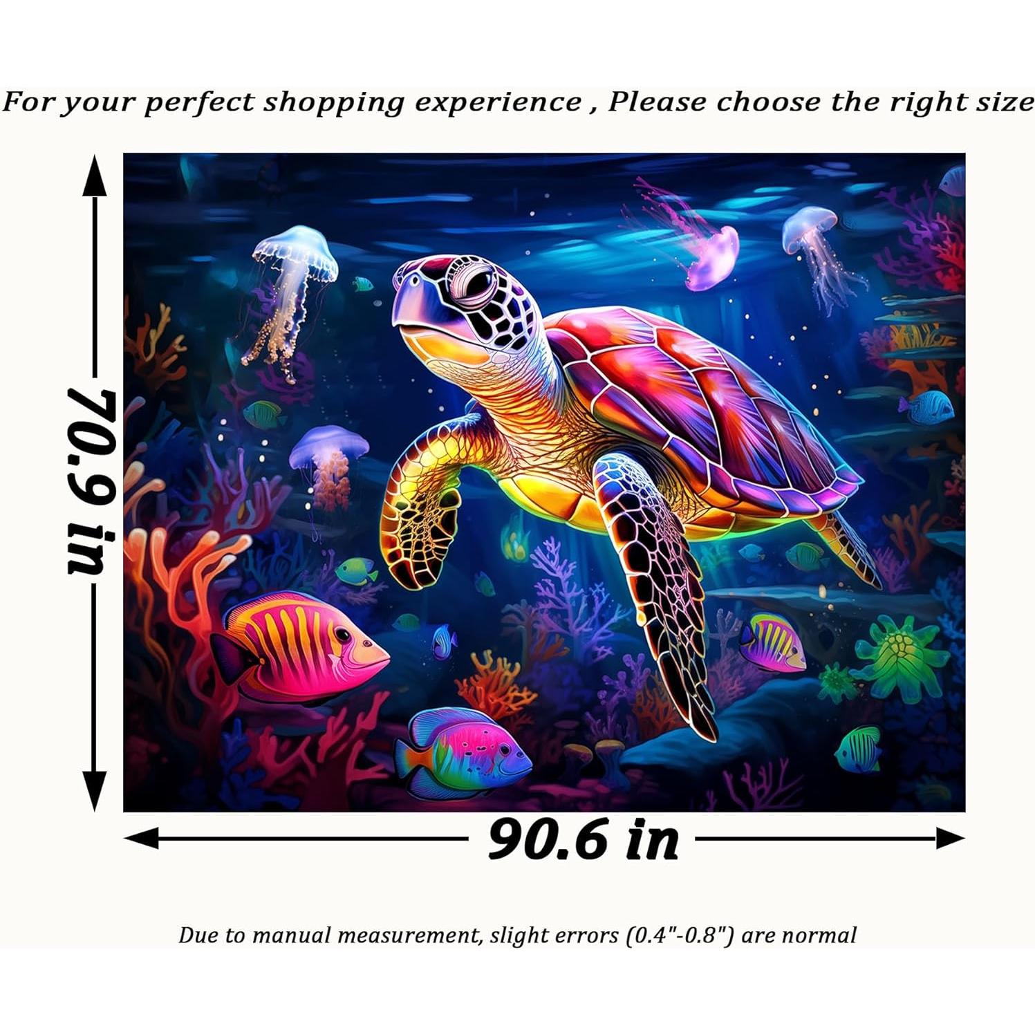 Tapiz de Pared QGHOT Tortuga Marina UV 229x180 cm