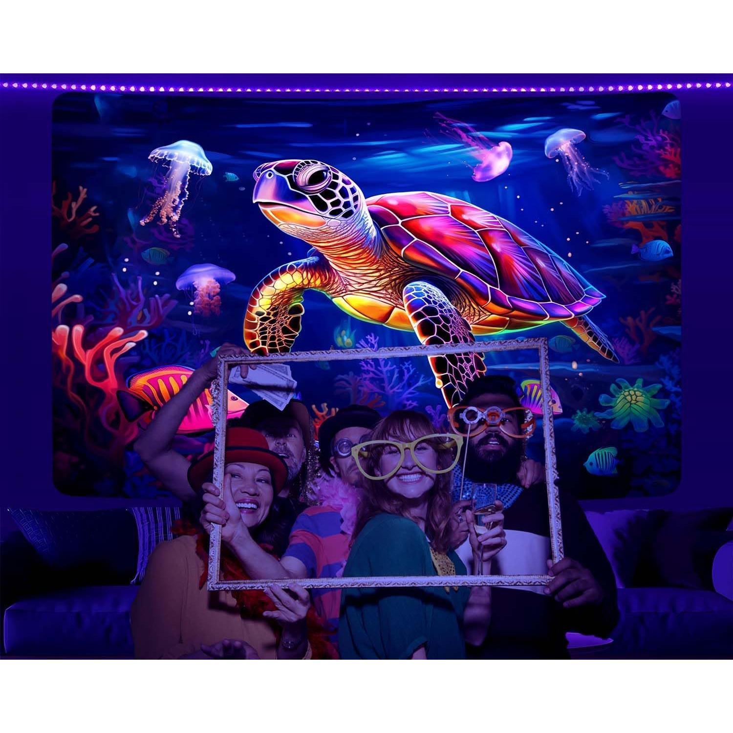Tapiz de Pared QGHOT Tortuga Marina UV 229x180 cm