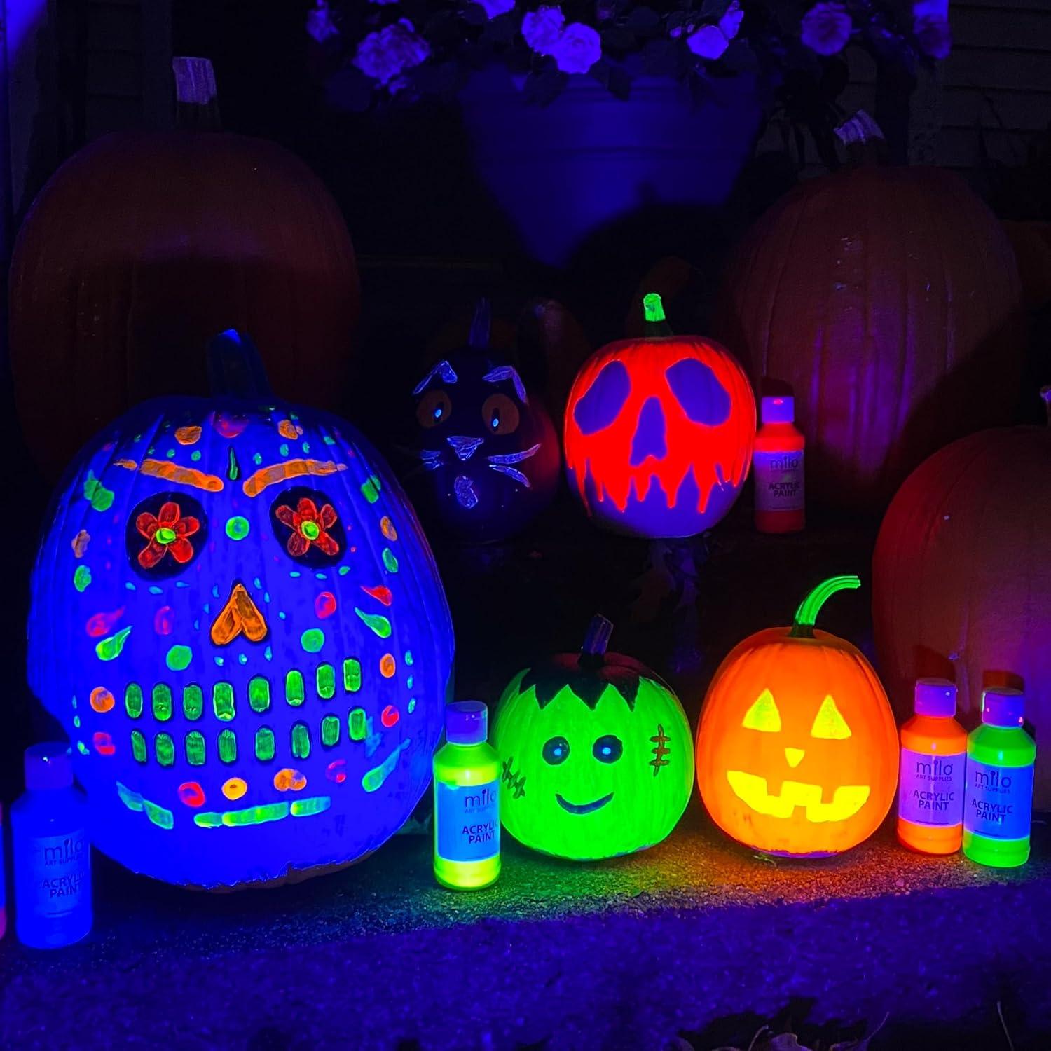 Pintura Acrílica Neón Amarillo Fluorescente Milo 64 oz