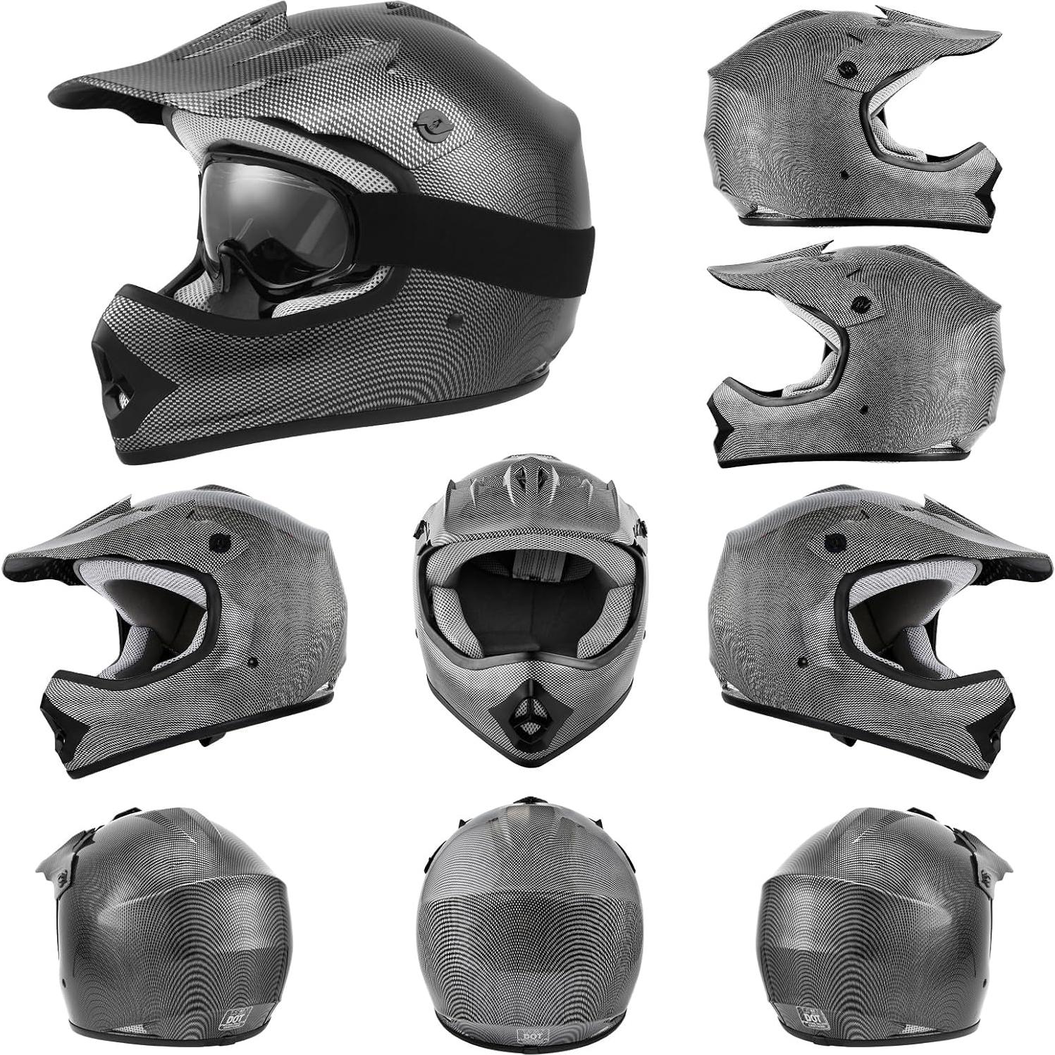 Casco Integral TCMT para Niños Motocross Azul 51-58 cm