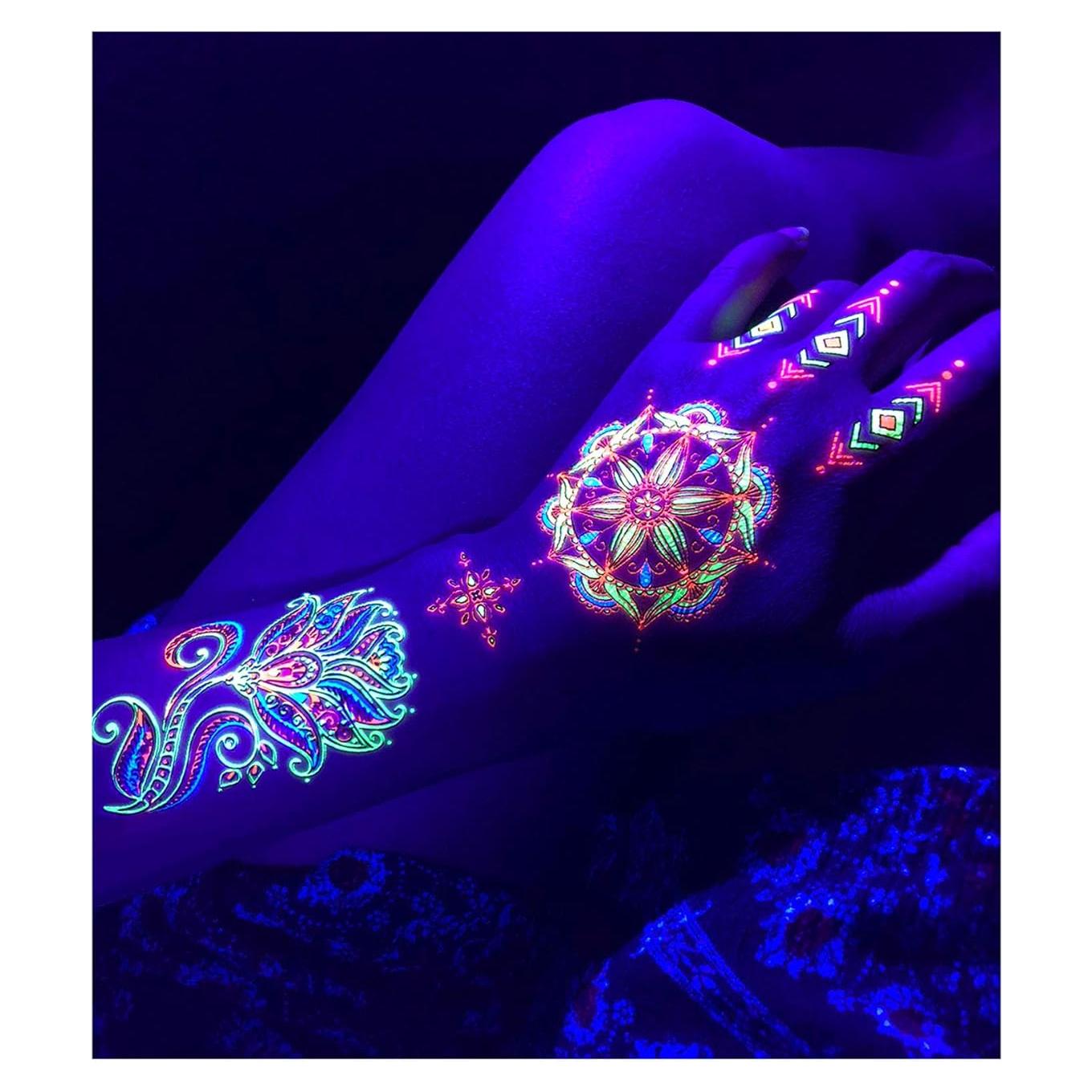 Tatuajes Temporales d'IRIS Studio Floral UV 18.3x13.2cm