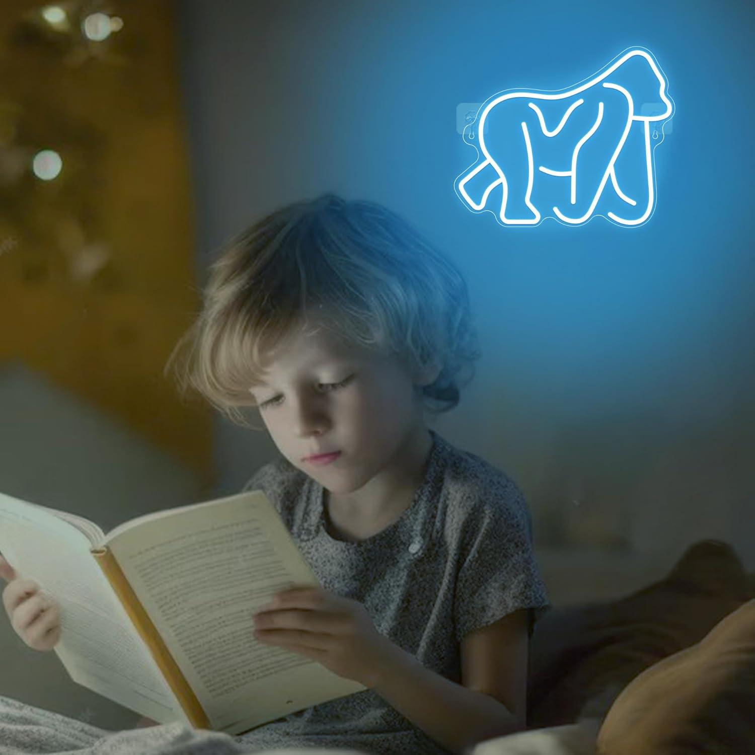 Luz de Neón LED Gorilas Ammonite 40.6x30.5cm Decoración