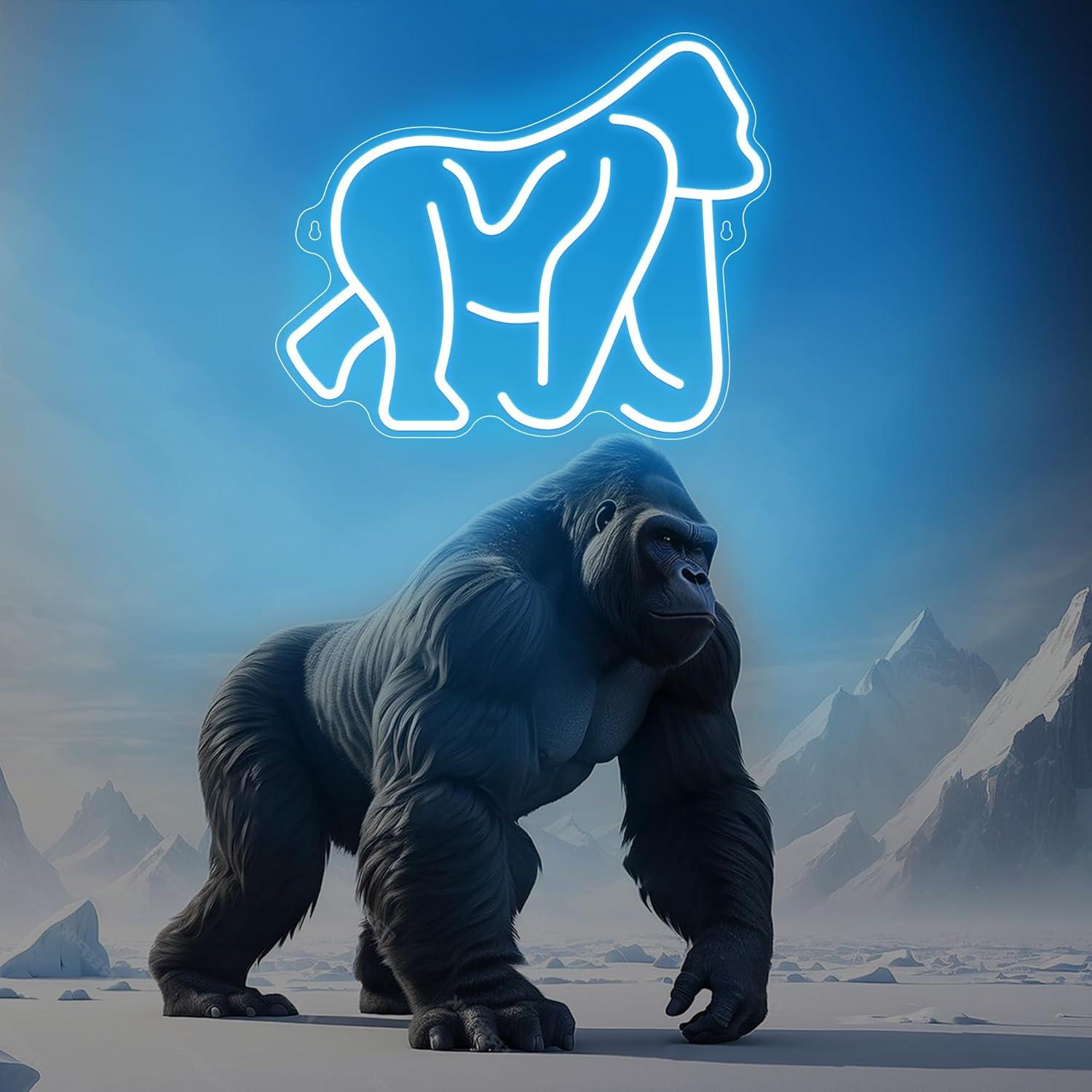 Luz de Neón LED Gorilas Ammonite 40.6x30.5cm Decoración