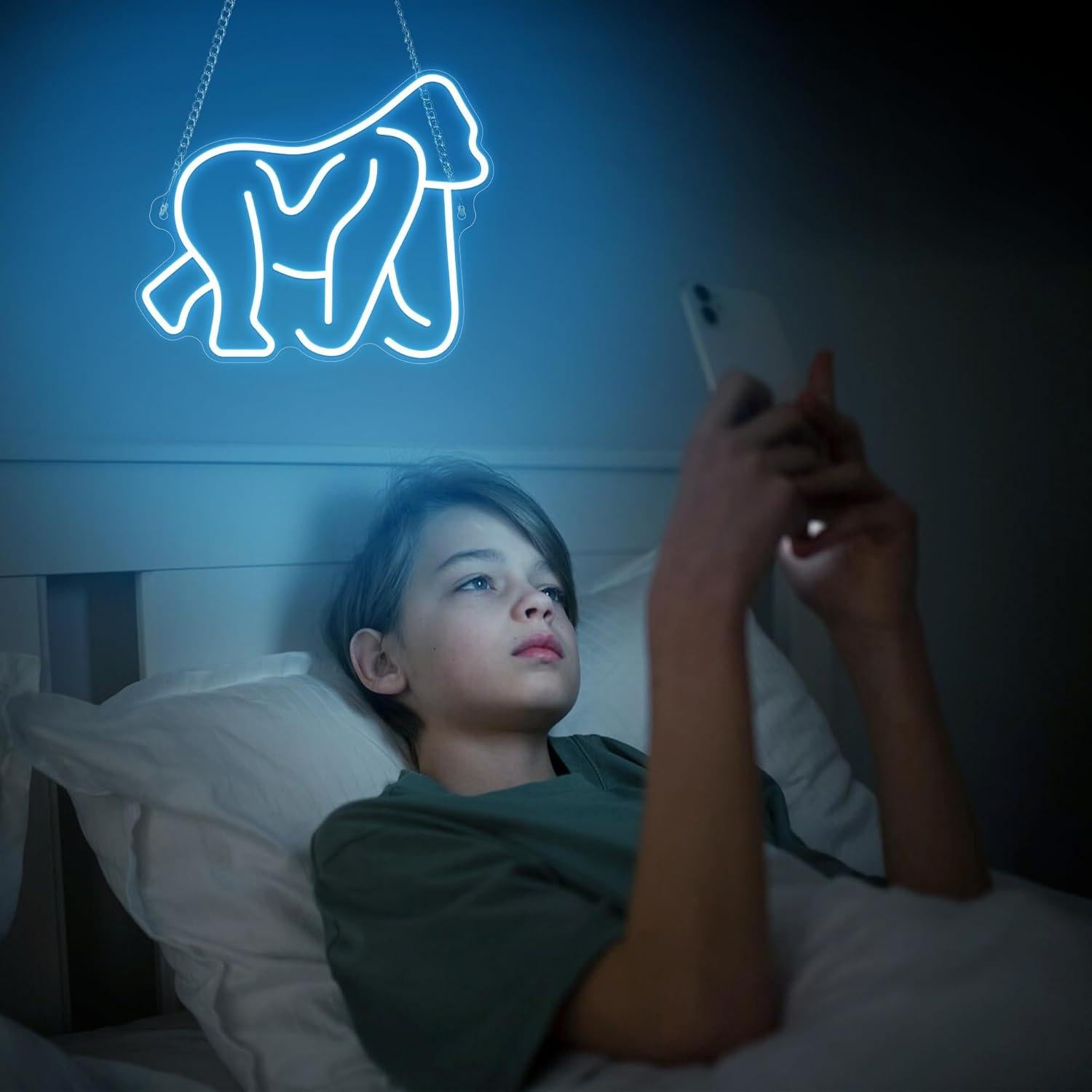 Luz de Neón LED Gorilas Ammonite 40.6x30.5cm Decoración