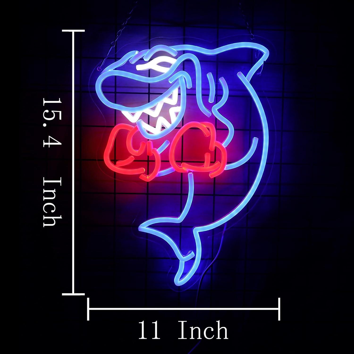 Luz de Neón LED Tiburón Boxeador Sikooruled - Decoración Fitness