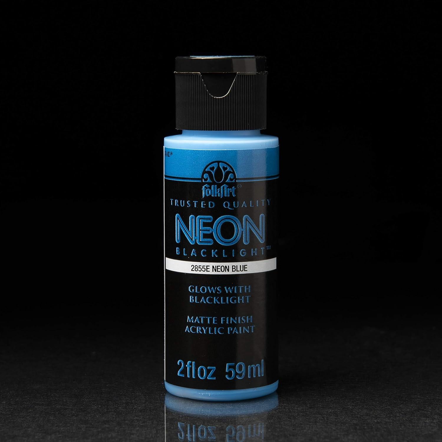 Juego de Pintura Acrílica FolkArt Neon Glow 8 Colores 472 ml