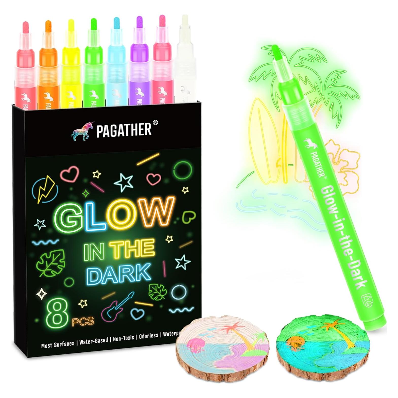 Marcadores fluorescentes Pagather 8 colores 2mm para manualidades
