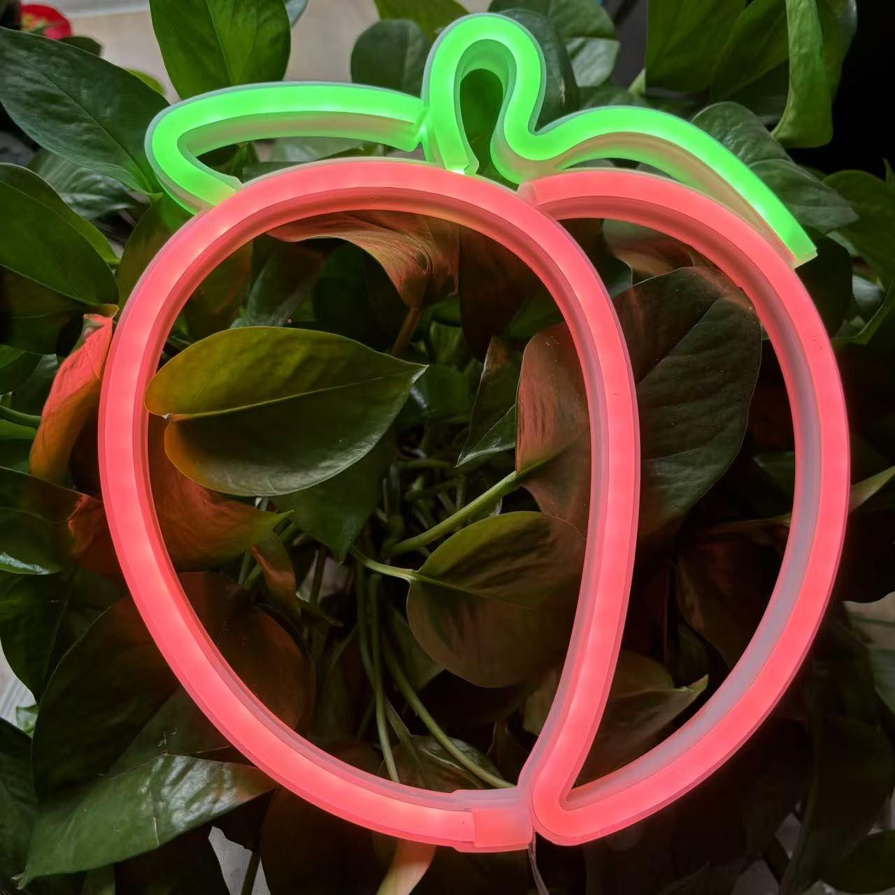 Cartel de Neón Durazno Rosa Xusdamyj 30x20 cm LED Decorativo