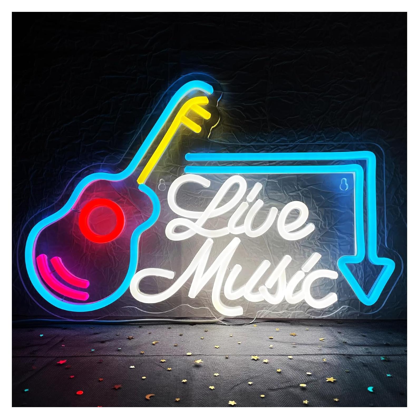 Letrero de Neón LED Musical Keello 40x26 cm Decoración Bar