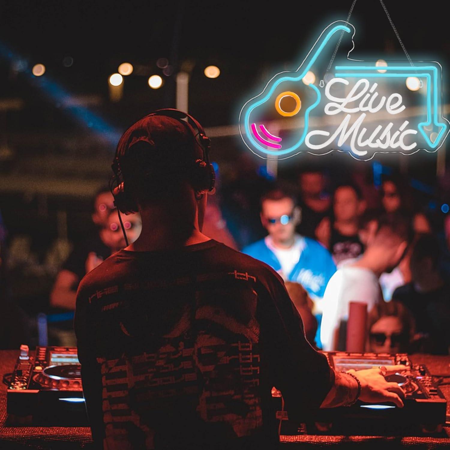 Letrero de Neón LED Musical Keello 40x26 cm Decoración Bar