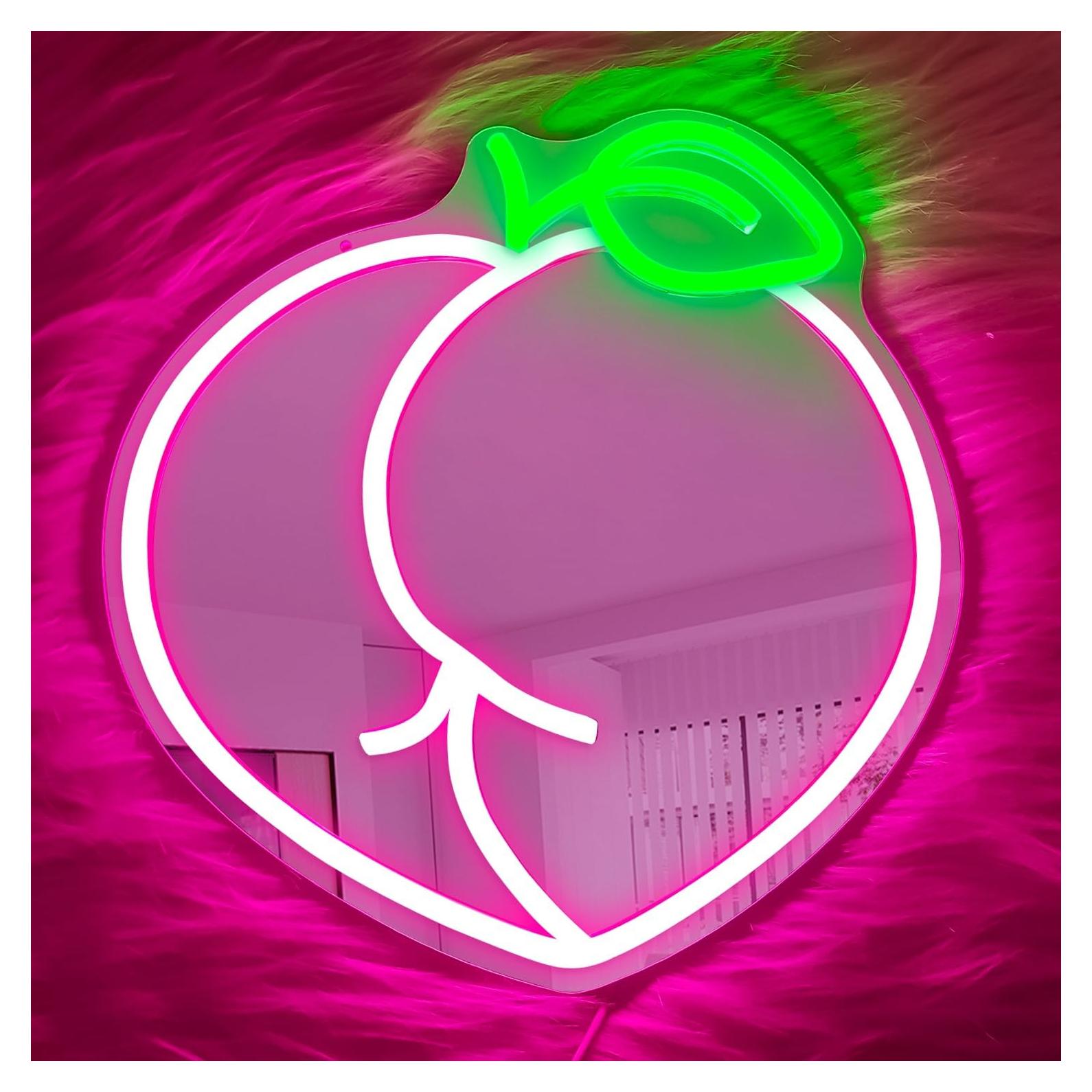 Espejo LED de Pared Vveikea Durazno Rosa con Regulador