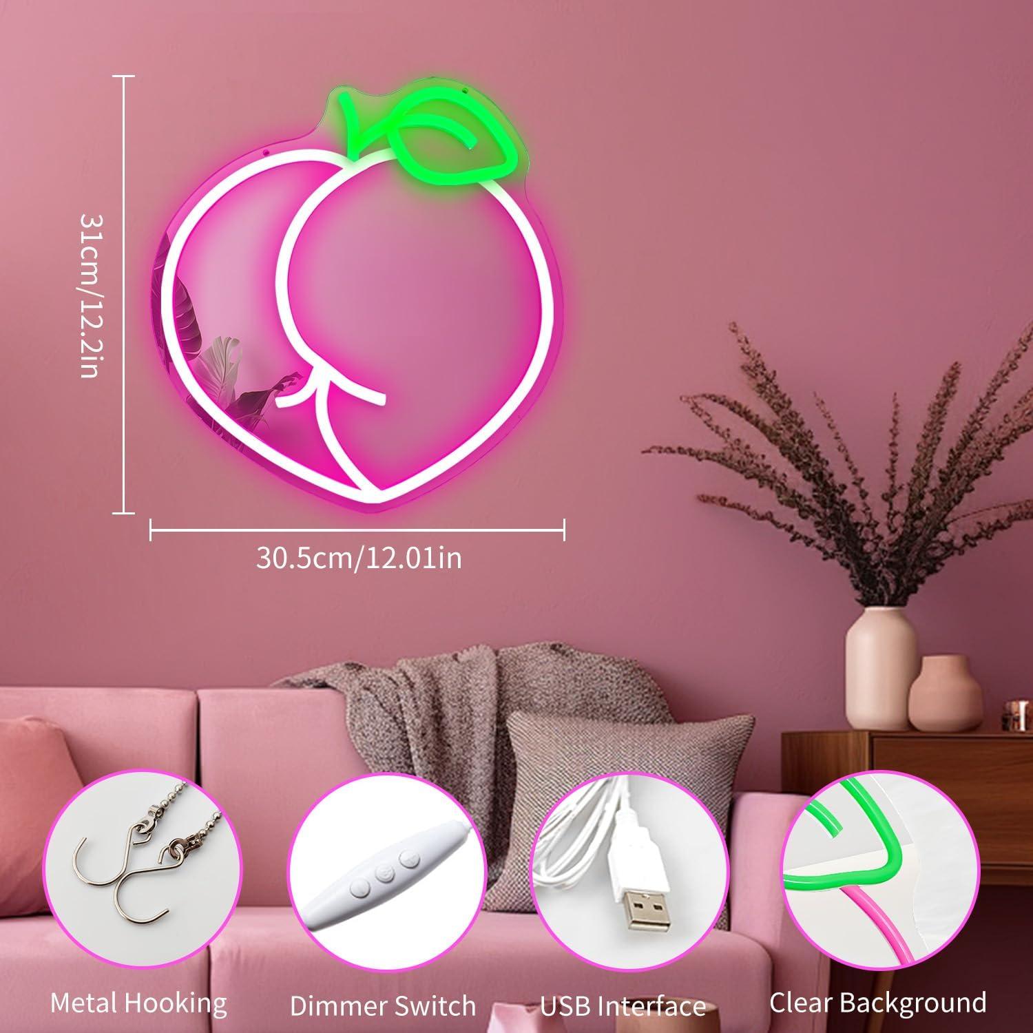Espejo LED de Pared Vveikea Durazno Rosa con Regulador
