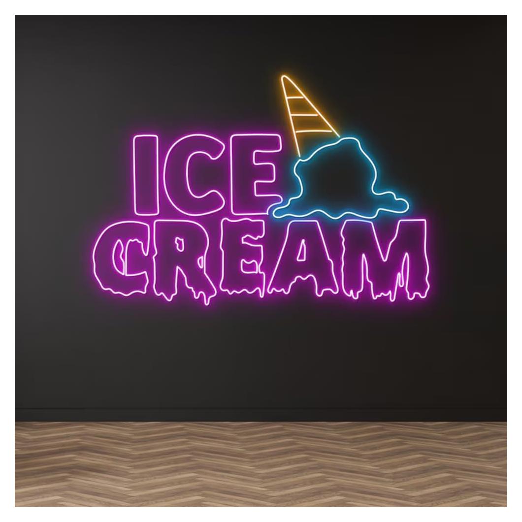 Letrero de Neón LED Helado Goteante 45.72cm BELISAMA