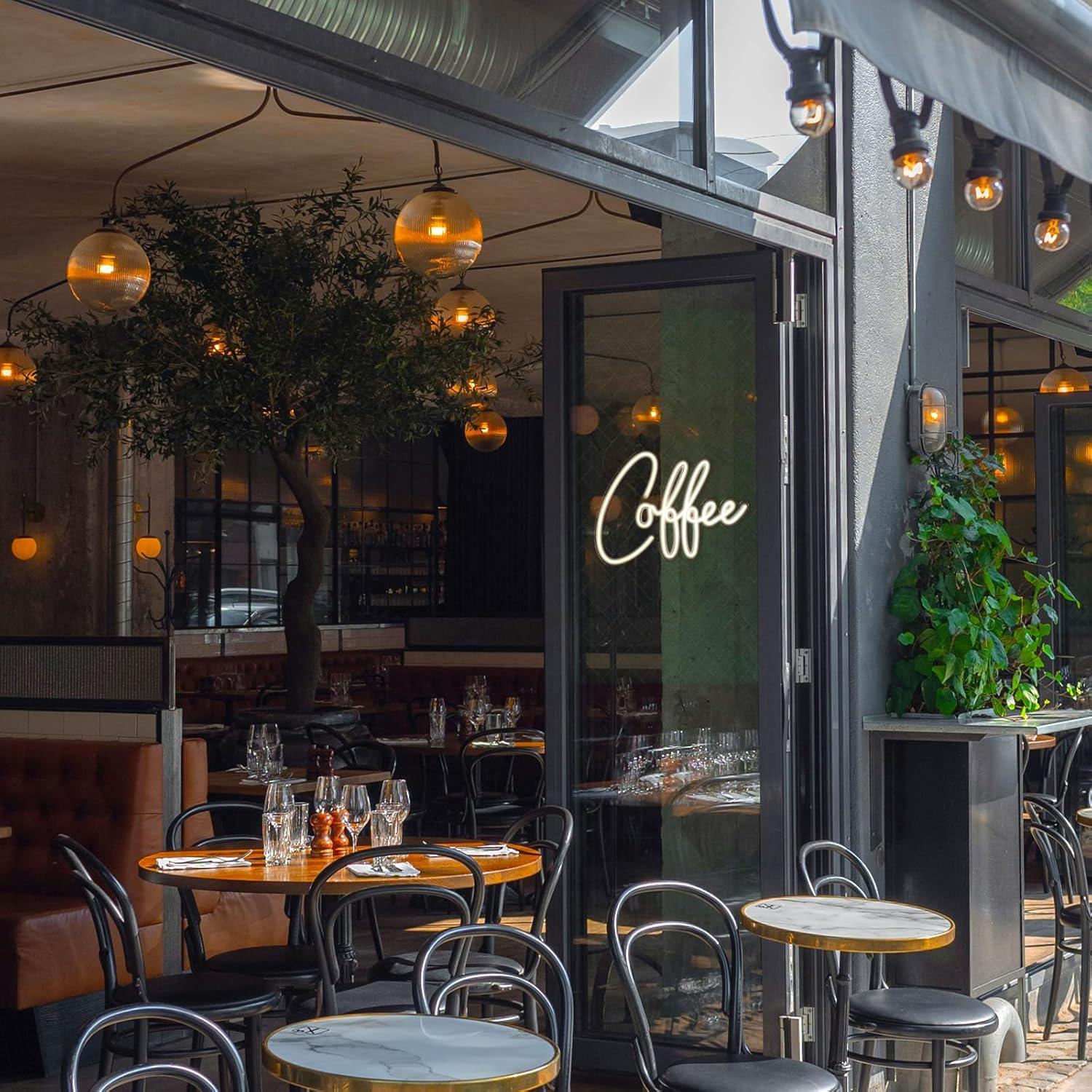 Letrero de Neón LED Ineonlife 30x40 cm para Decoración de Café