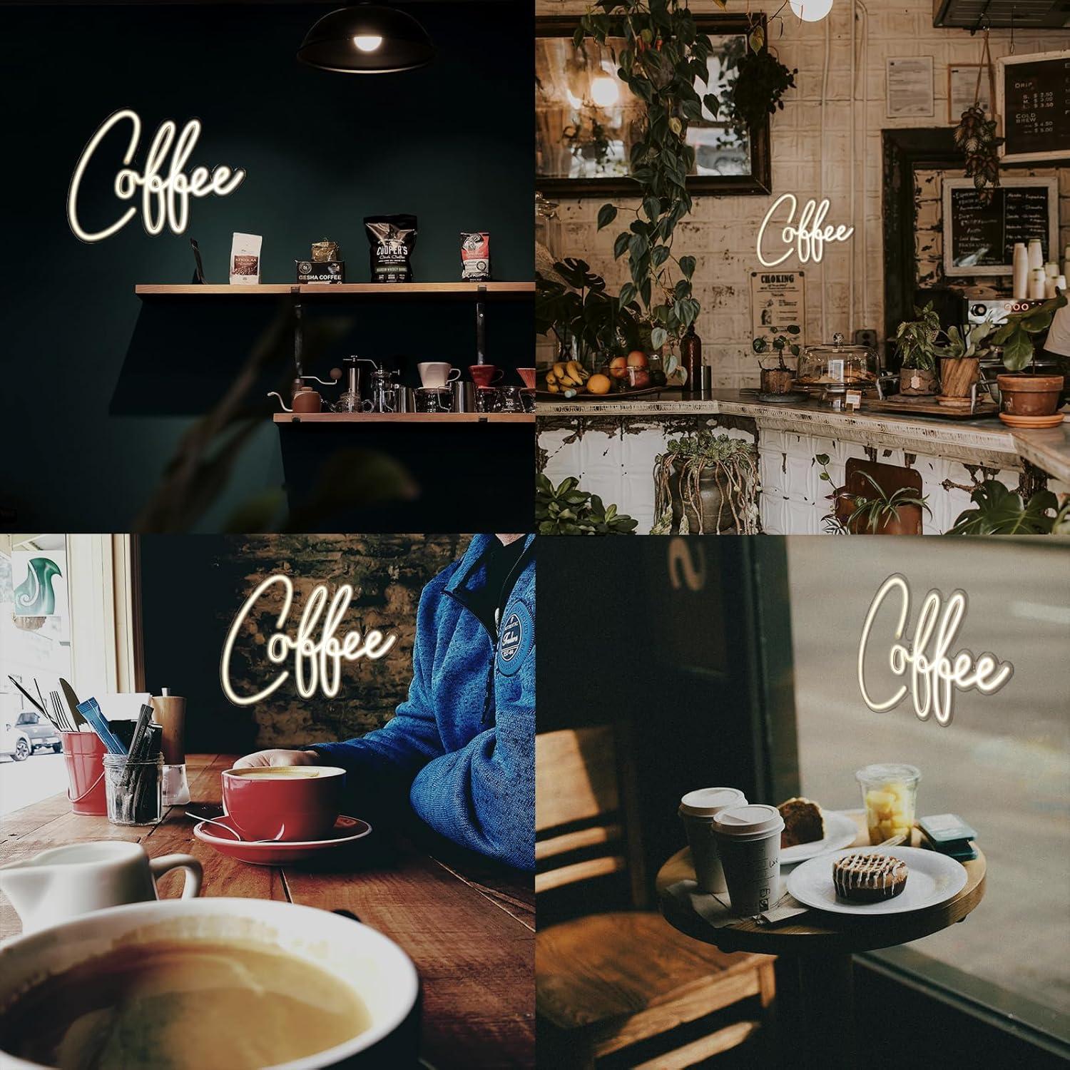 Letrero de Neón LED Ineonlife 30x40 cm para Decoración de Café