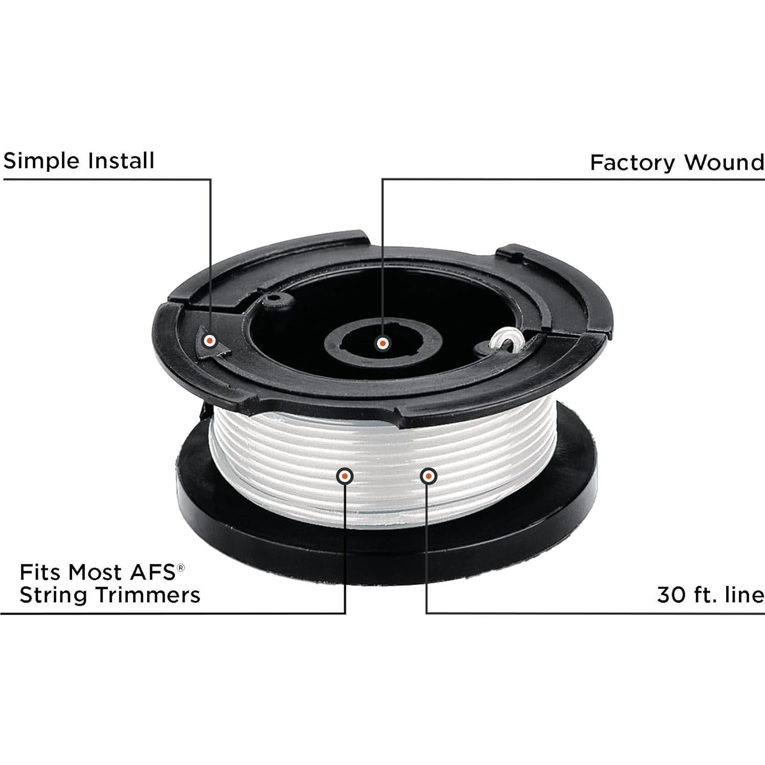 BLACK+DECKER Weed Eater String, Trimmer Line, 3-Pack, 30-Feet of Replacement Spool, 0.065-Inch Diameter (AF1003ZP)