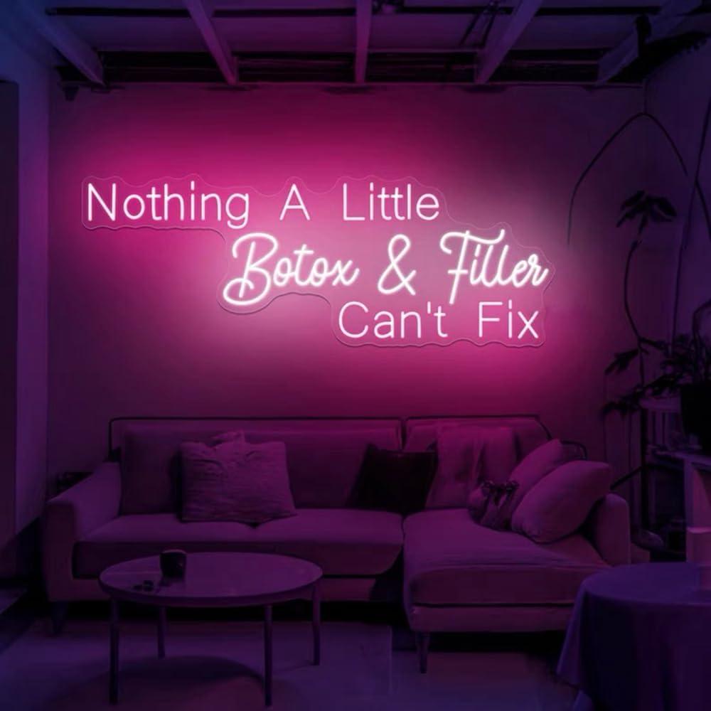 Letrero de Neón 'Nada Un Poco Relleno de Botox' BELISAMA 58.4x19.3cm
