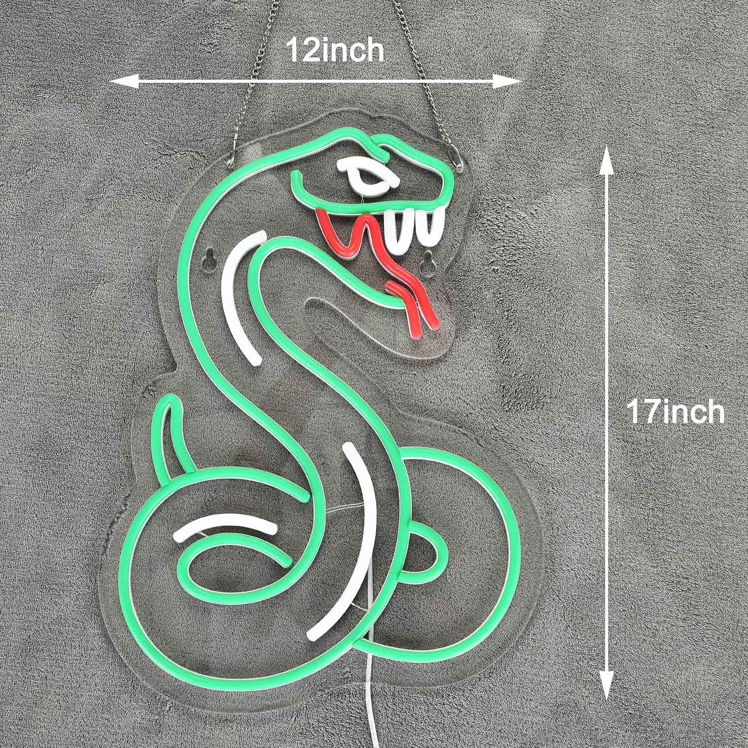 Letrero de Neón Serpiente Python LED 42x34 cm Roouneon