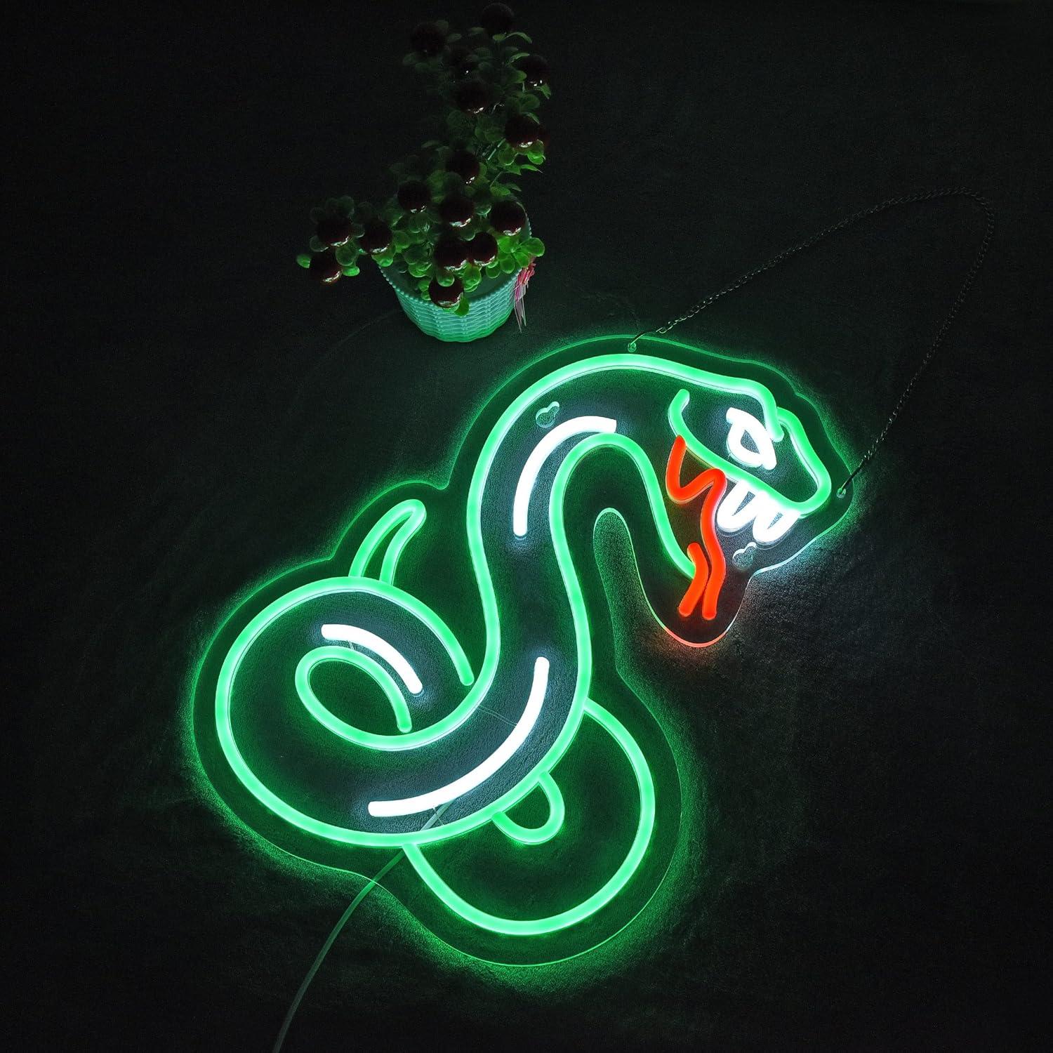 Letrero de Neón Serpiente Python LED 42x34 cm Roouneon