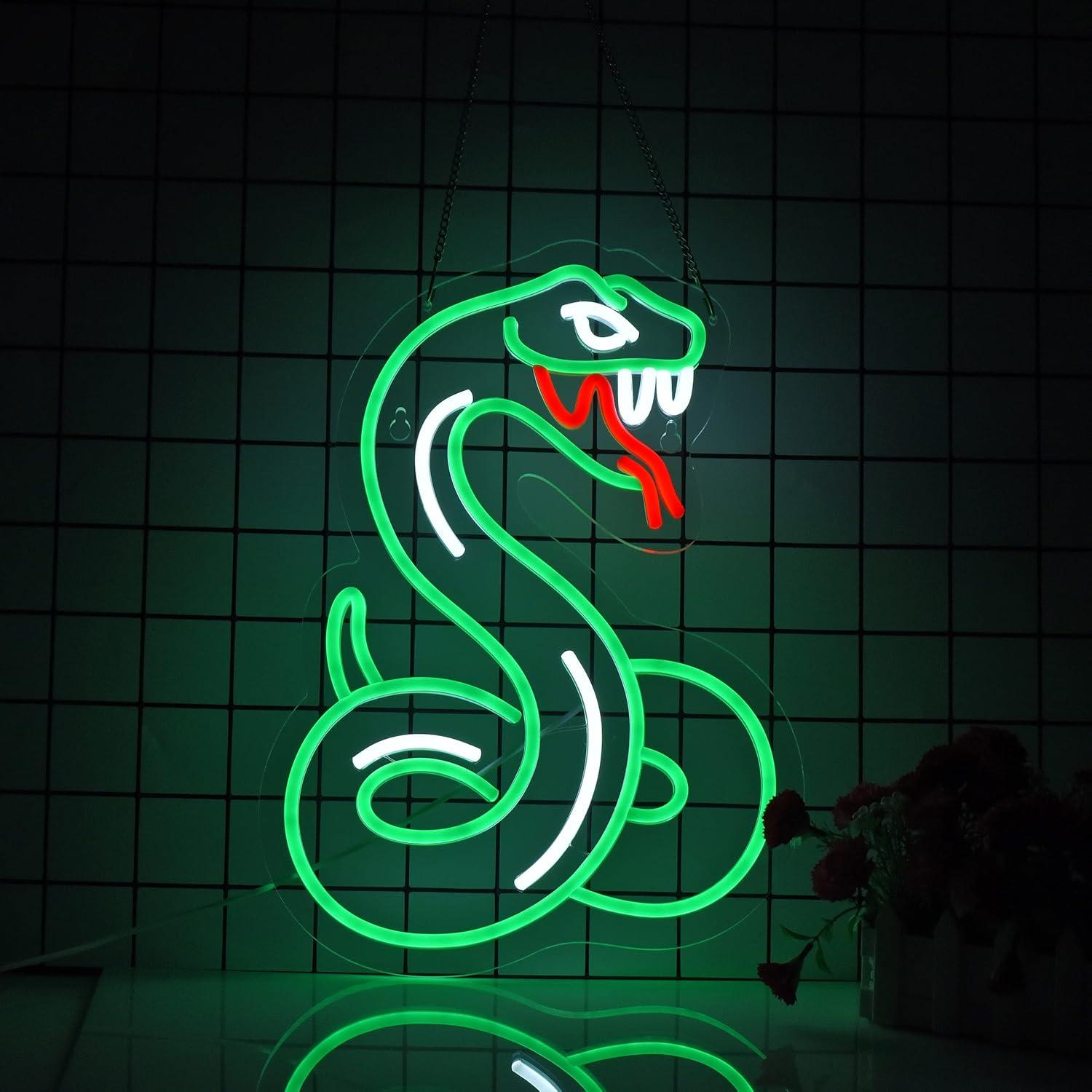 Letrero de Neón Serpiente Python LED 42x34 cm Roouneon