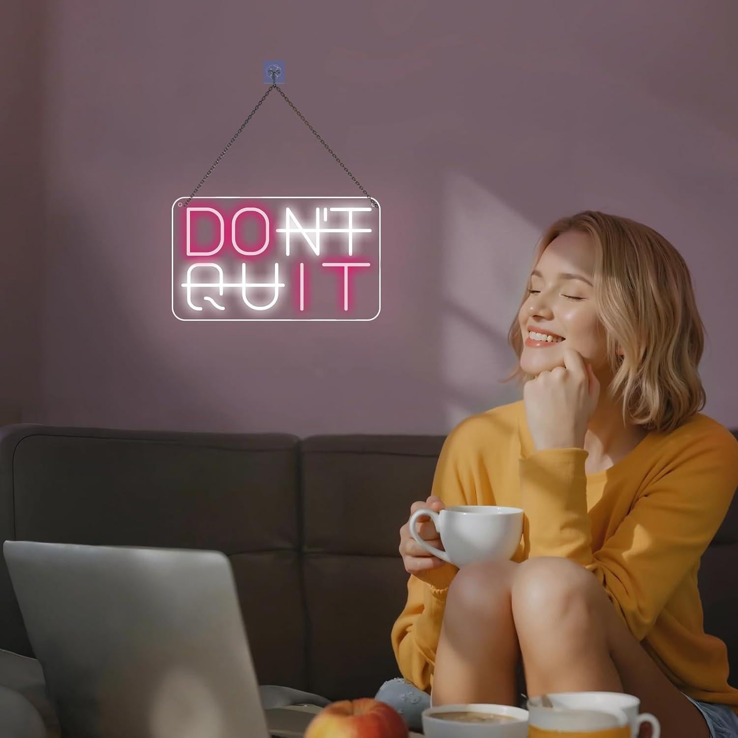 Letrero LED Neón Cjgyz 'No Te Rindas' 41.9x25.4cm USB