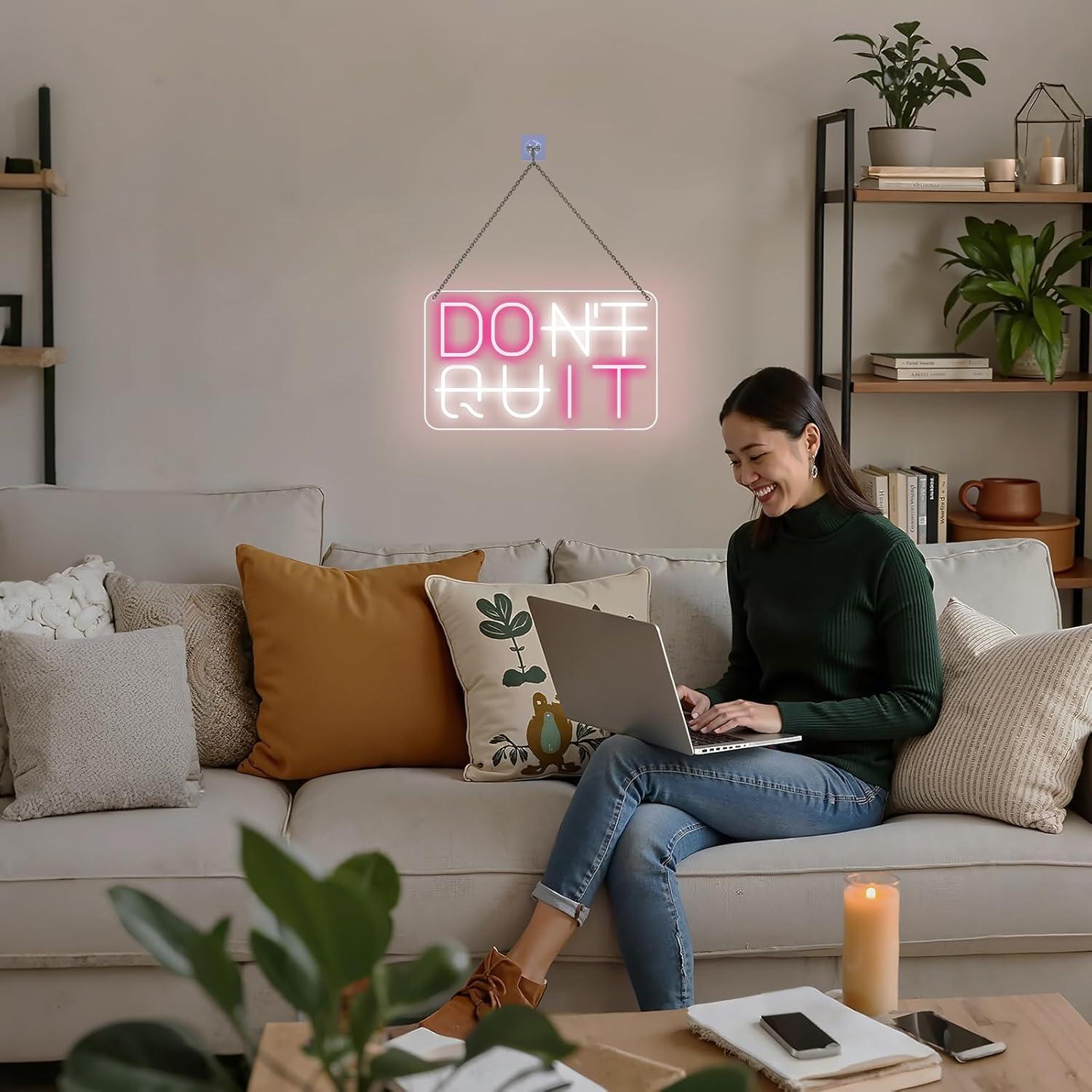 Letrero LED Neón Cjgyz 'No Te Rindas' 41.9x25.4cm USB