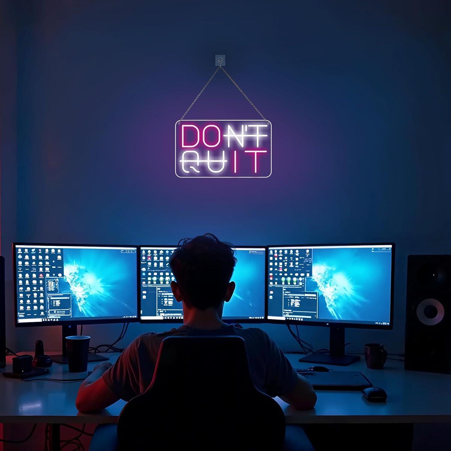 Letrero LED Neón Cjgyz 'No Te Rindas' 41.9x25.4cm USB