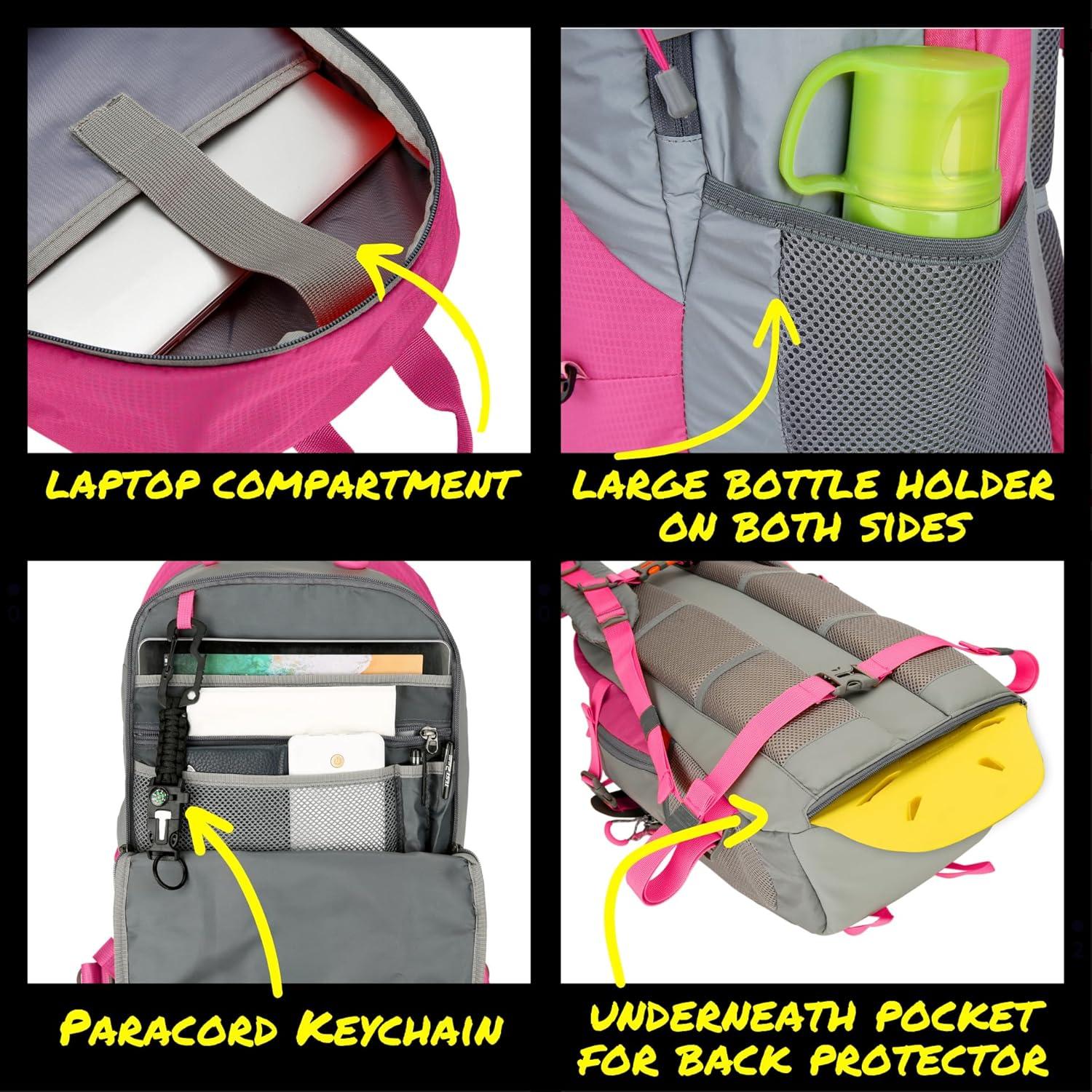 Mochila Reflectante Riderbag 35L Resistente al Agua Rosa