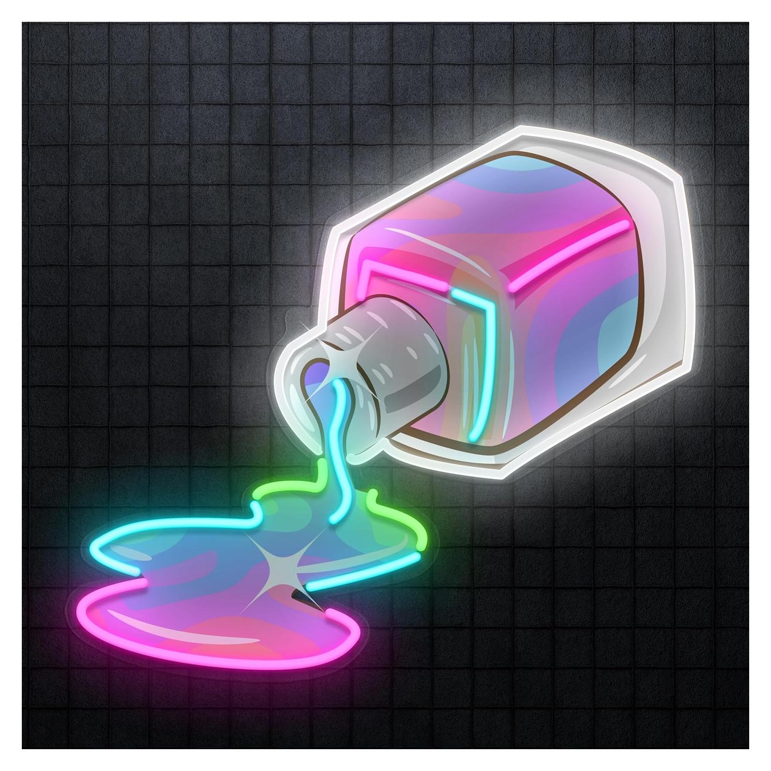 Cartel de Neon Esmalte de Uñas Vital Neon 30x27 cm LED USB