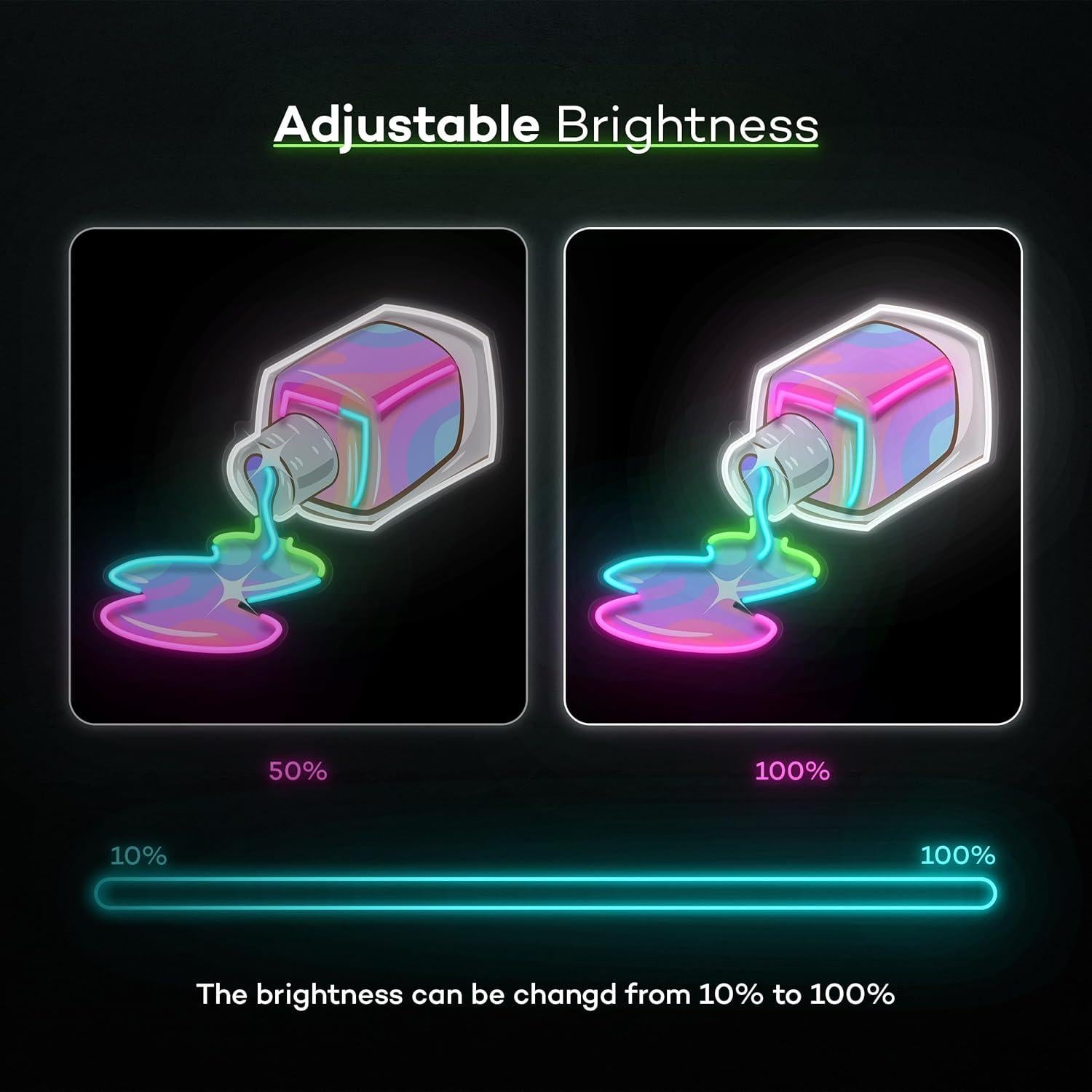 Cartel de Neon Esmalte de Uñas Vital Neon 30x27 cm LED USB