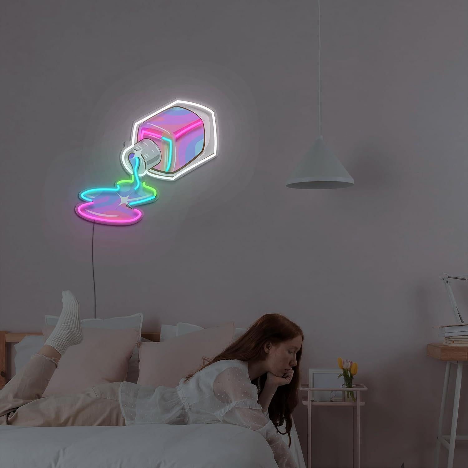 Cartel de Neon Esmalte de Uñas Vital Neon 30x27 cm LED USB