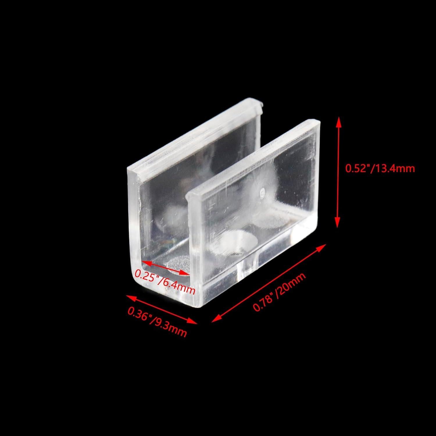 100 Soportes de Montaje para Luces LED Cuerda Pastlla 6.4mm