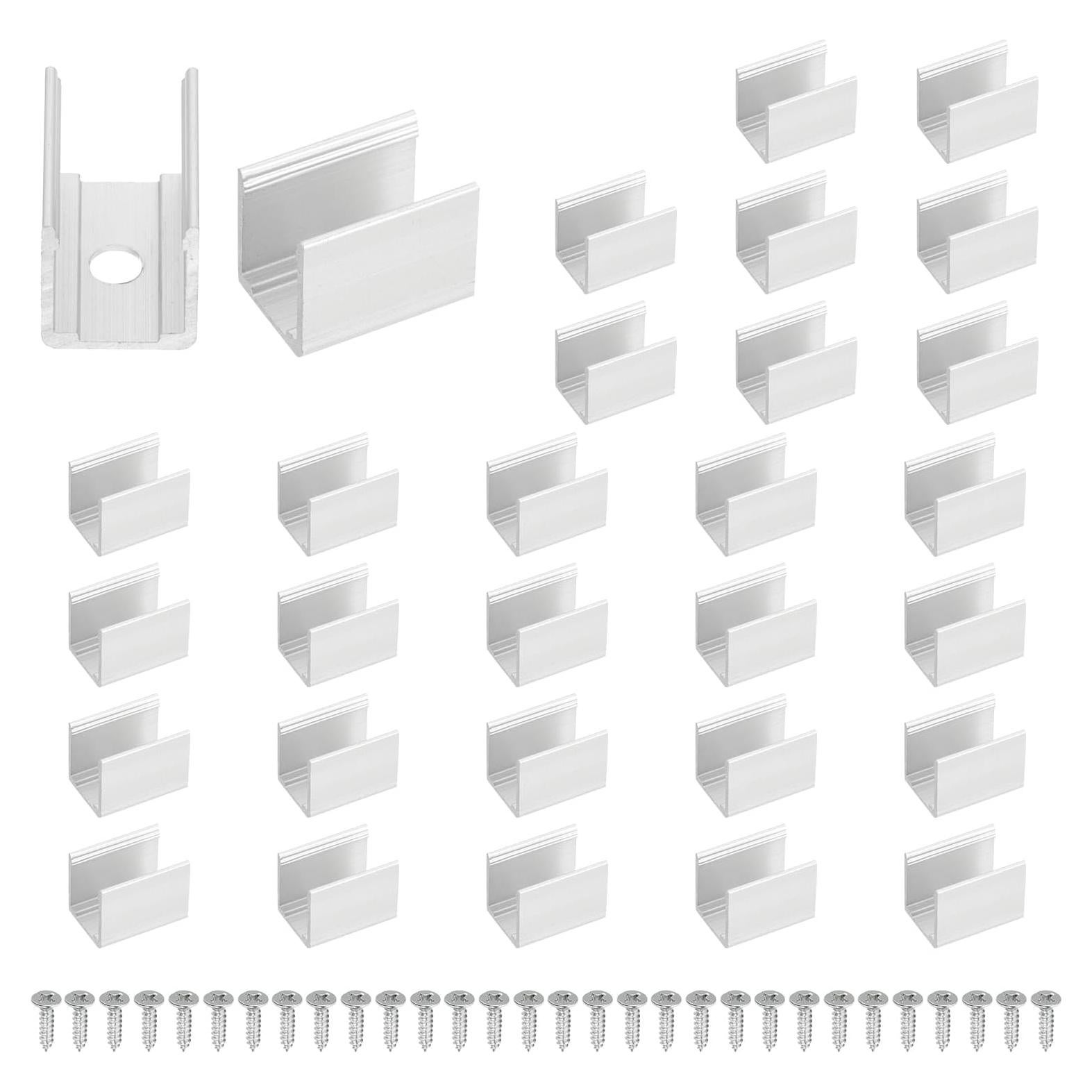 Soportes de Montaje para Luces LED PATIKIL 30 Pcs Aluminio 10x18mm