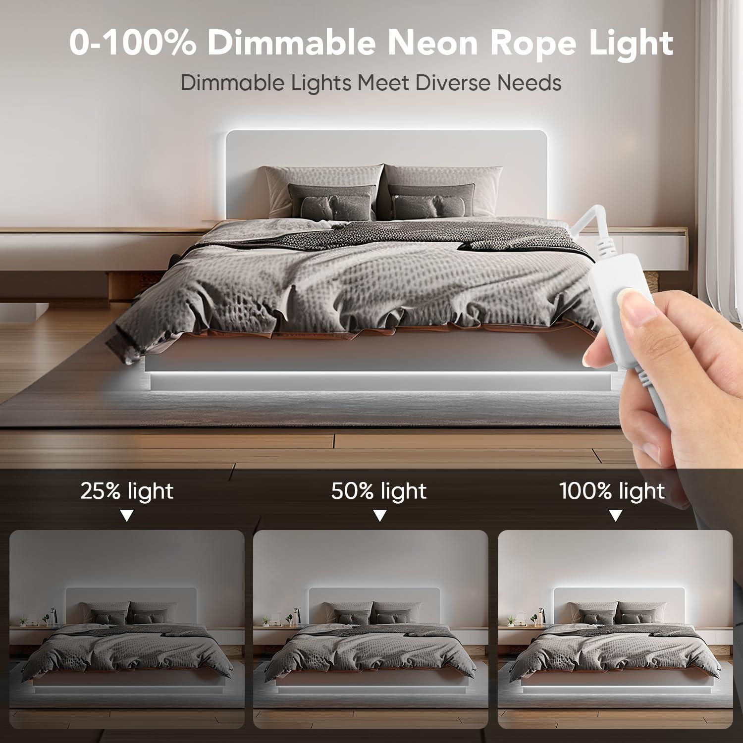 Tira LED Neon Dimmable 5m Meijiajia Blanca Impermeable