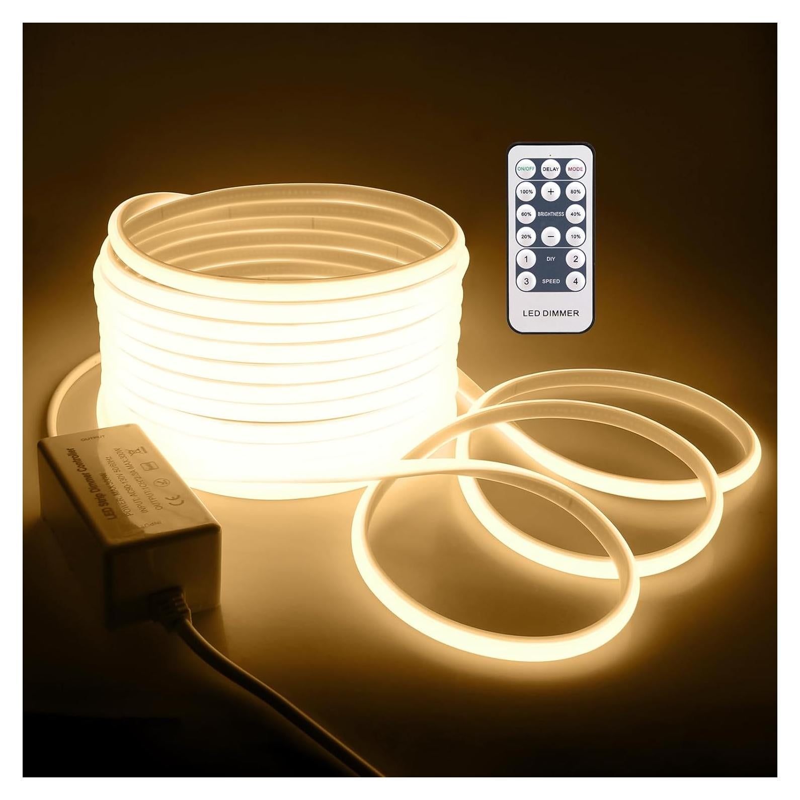 Tira de Luz LED COB 25M Samsion Blanco Cálido 3000K Regulable