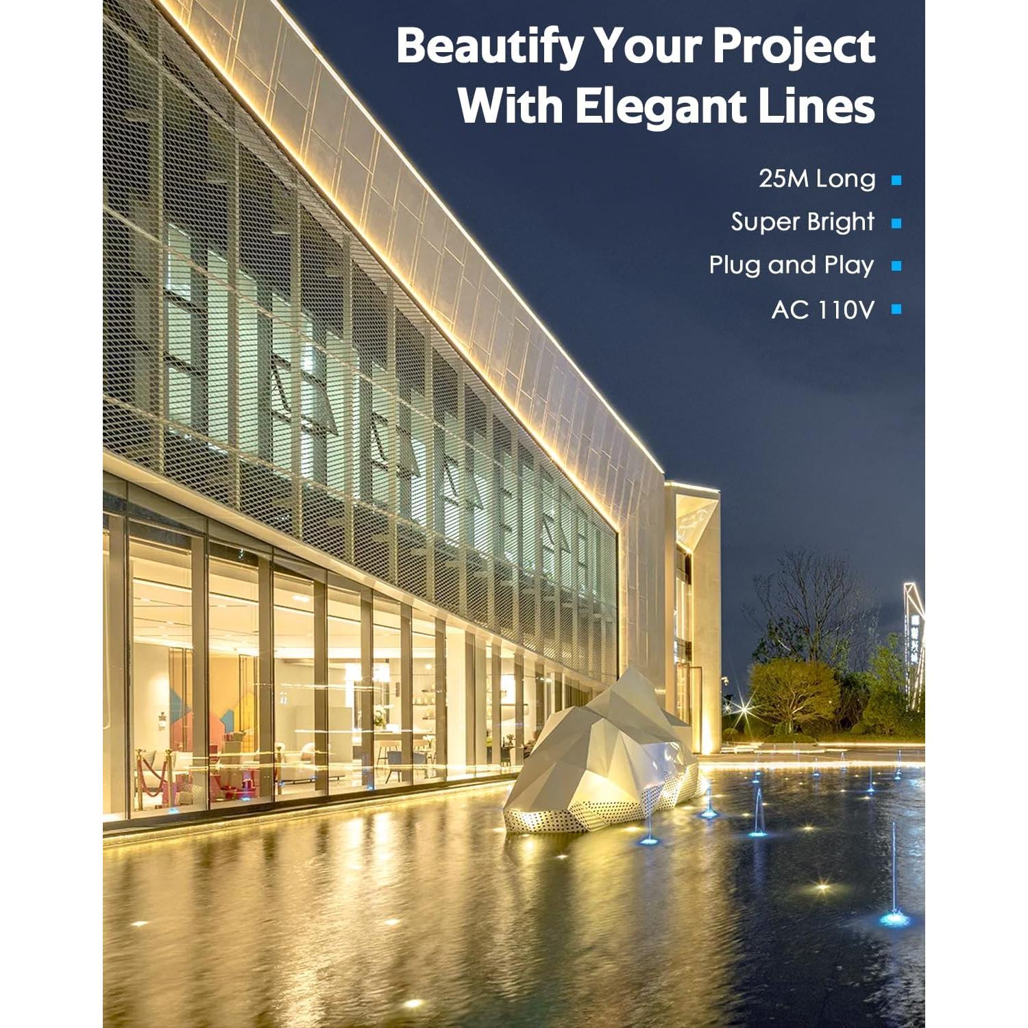 Tira de Luz LED COB 25M Samsion Blanco Cálido 3000K Regulable