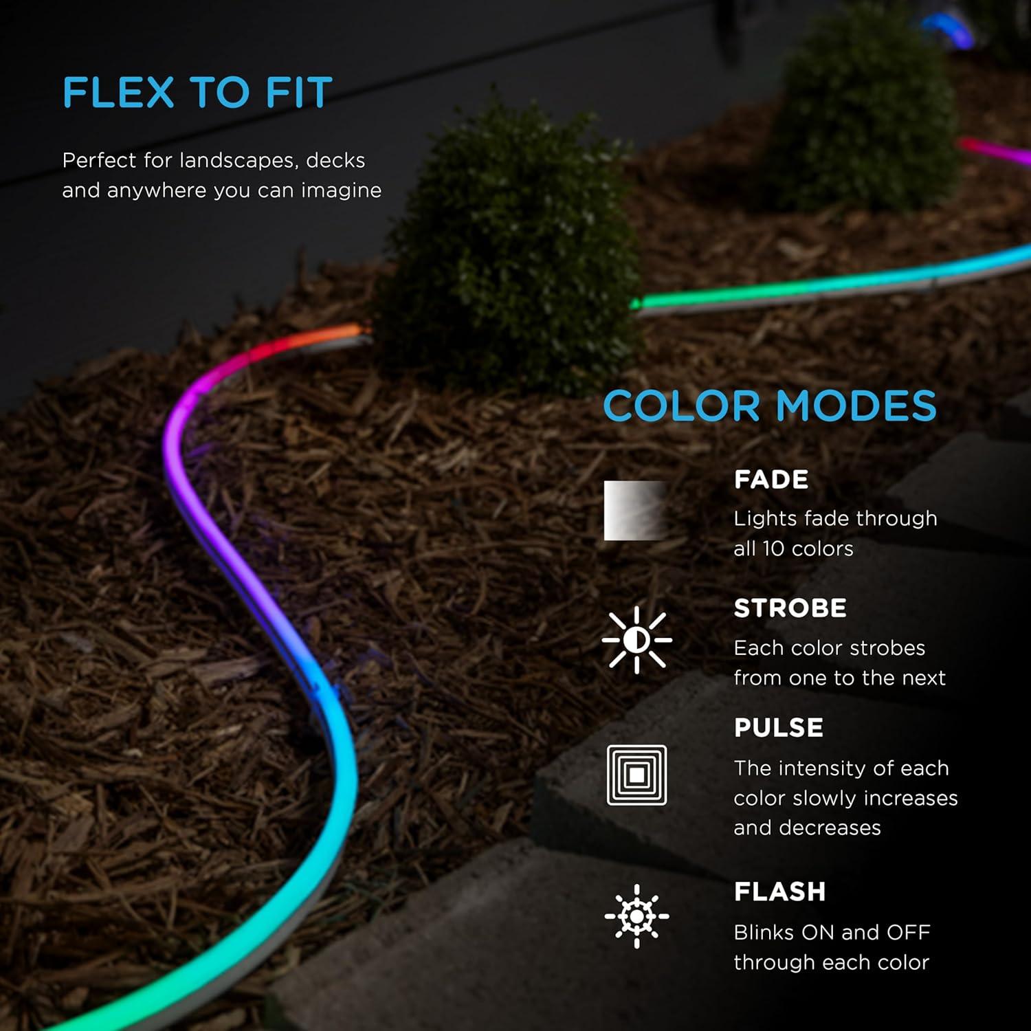 Luz LED Flexible RGB Enbrighten 4.88m con Control Remoto