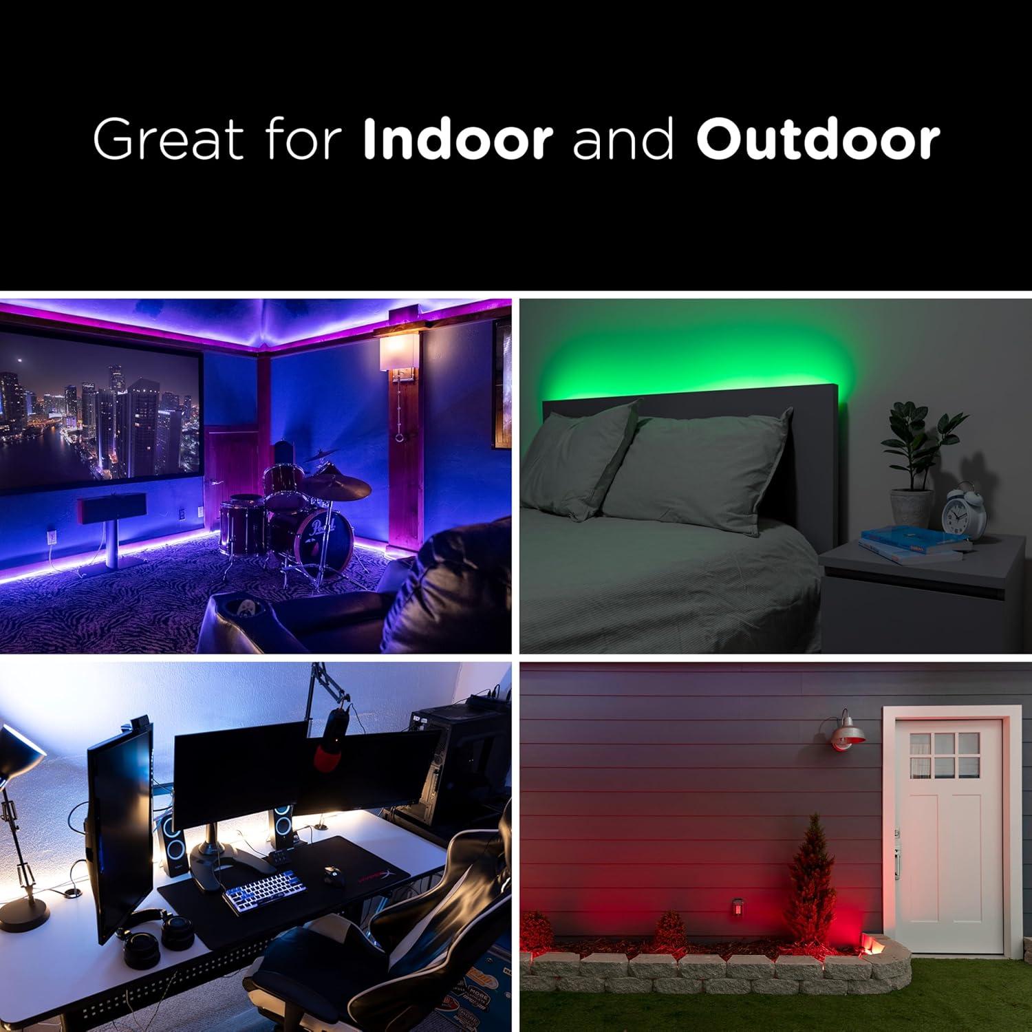 Luz LED Flexible RGB Enbrighten 4.88m con Control Remoto