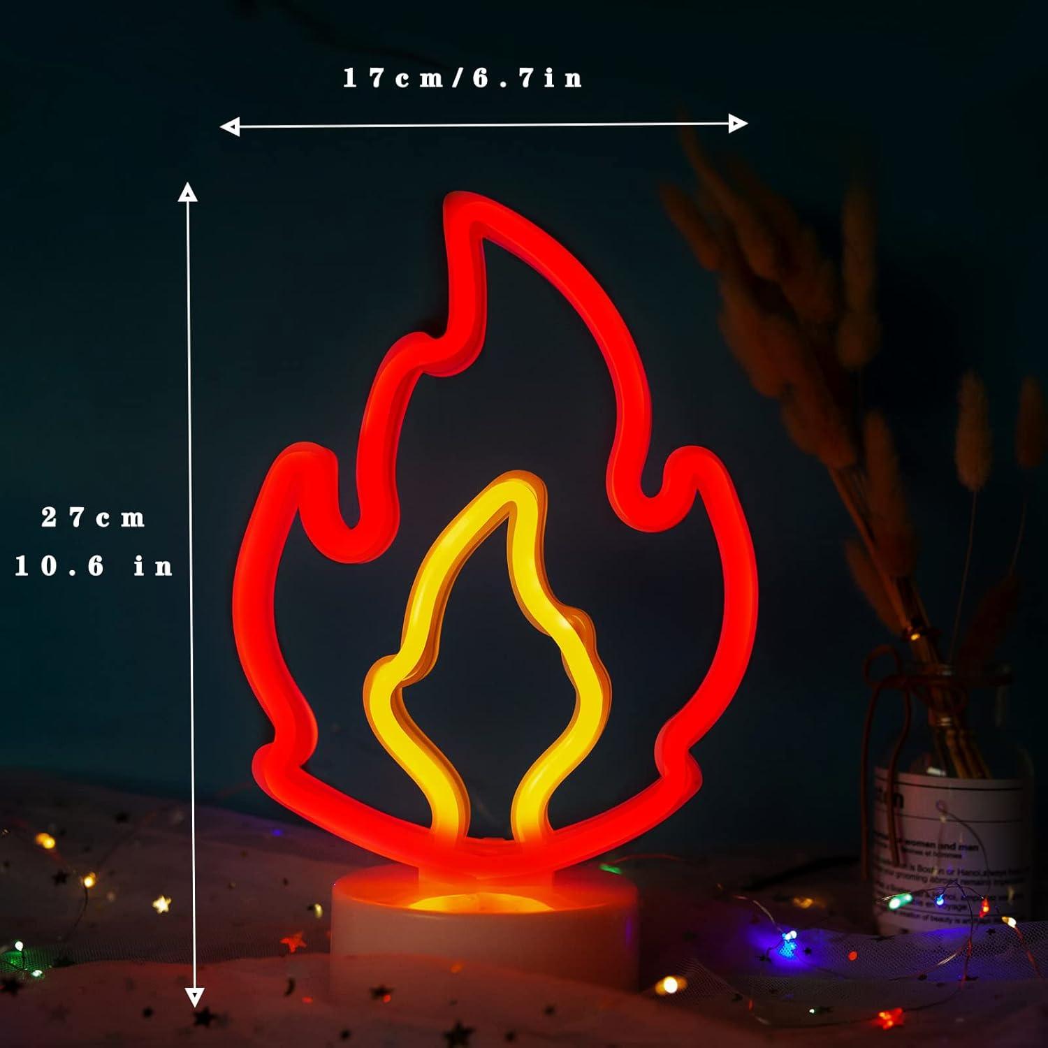 Lámpara LED de Neón Flame WIOSOUL 17x27 cm USB/Batería