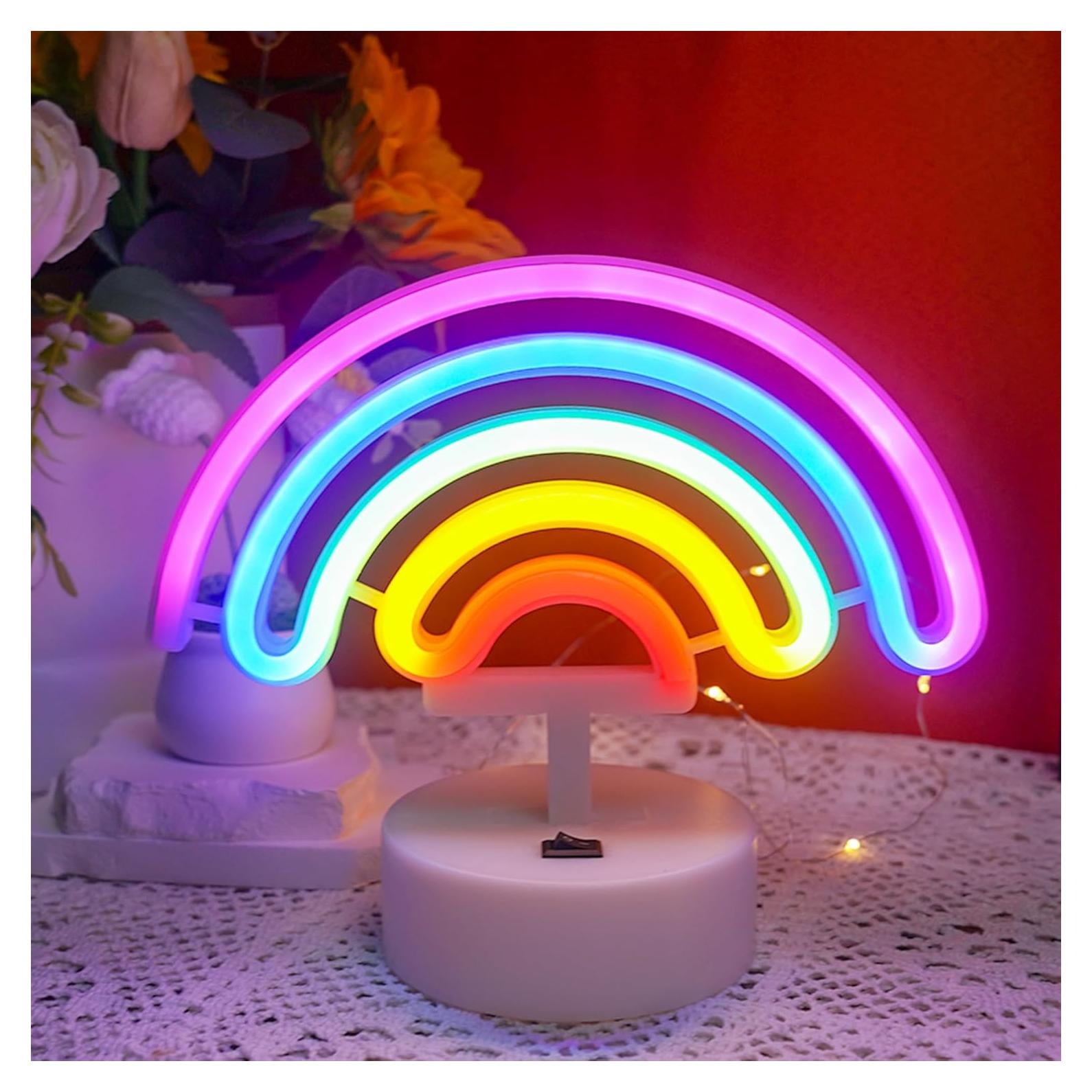 Luz de Neón Arcoíris LED JBEIY para Decoración de Escritorio