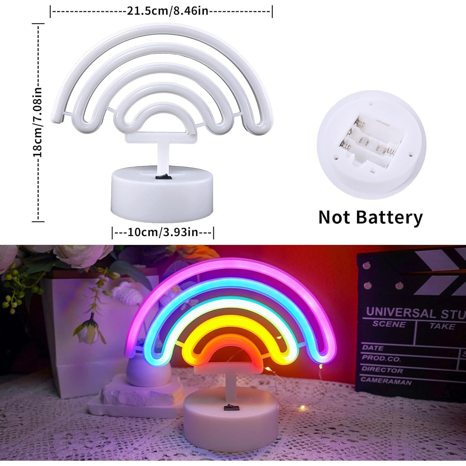 Luz de Neón Arcoíris LED JBEIY para Decoración de Escritorio