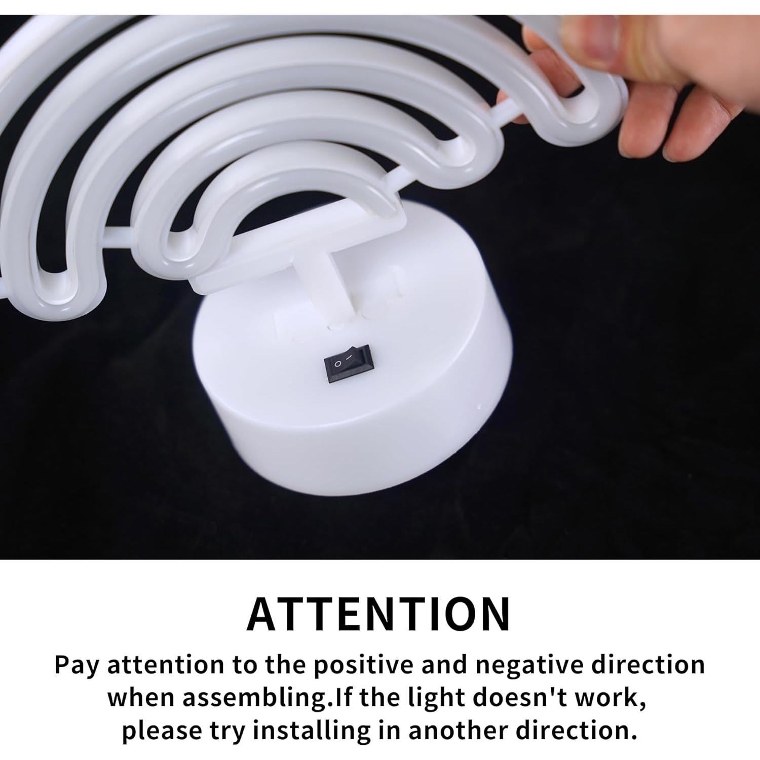 Luz de Neón Arcoíris LED JBEIY para Decoración de Escritorio