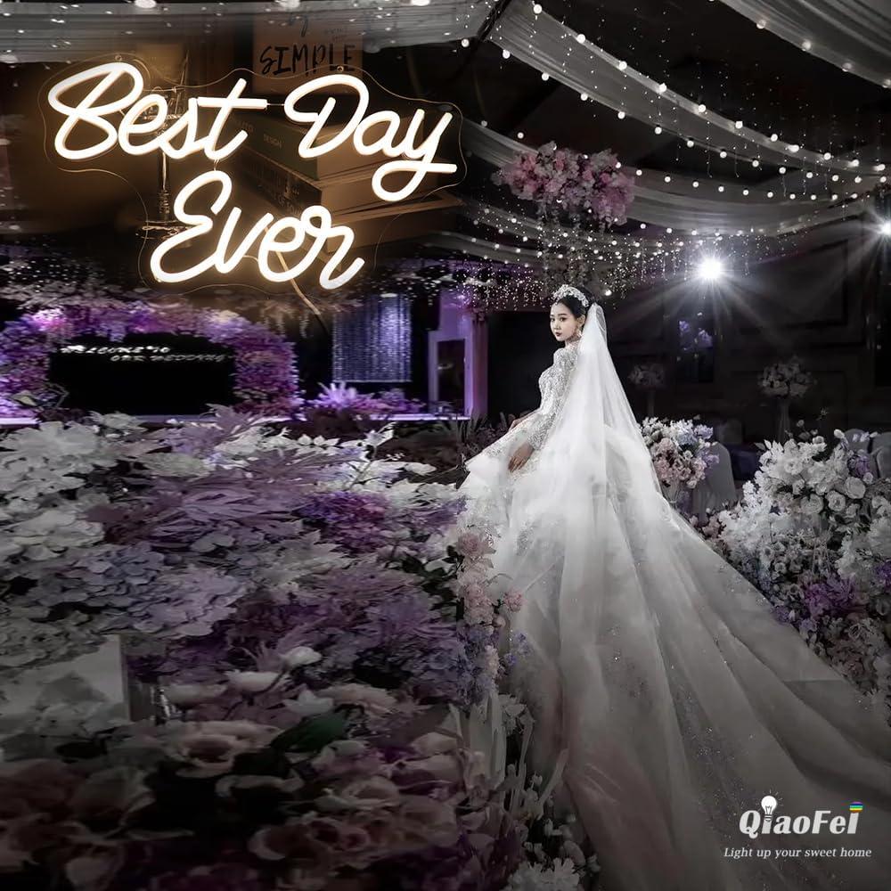 Señal de Neón LED QiaoFei 'Mejor Día Nunca' 42x23 cm