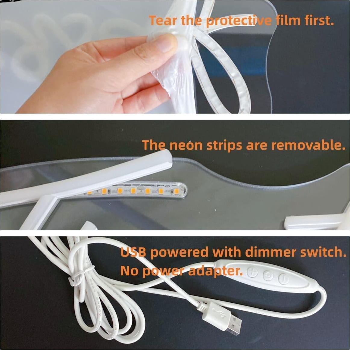 Señal de Neón LED QiaoFei 'Mejor Día Nunca' 42x23 cm