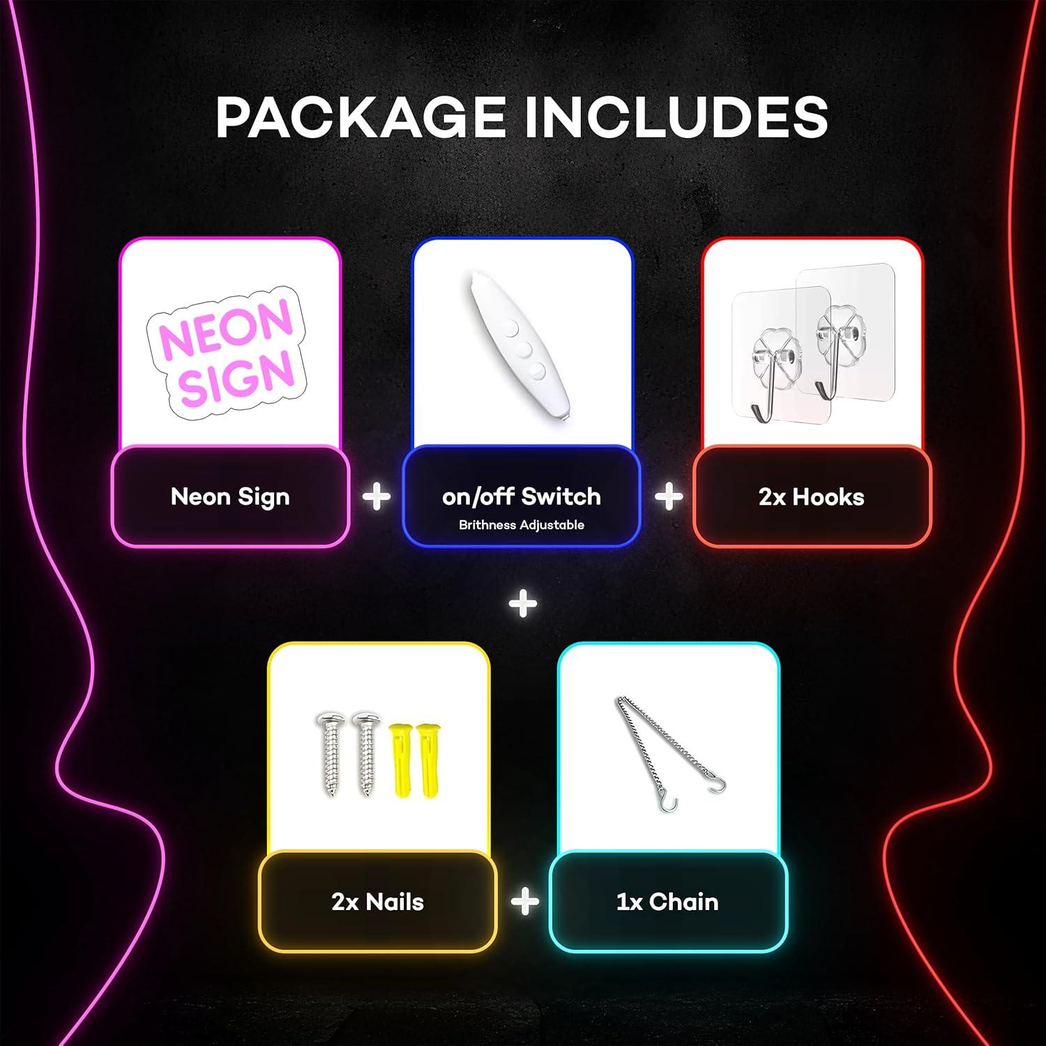 Luz de Neón LED Vital Neon Controlador de Juego 27x30 cm