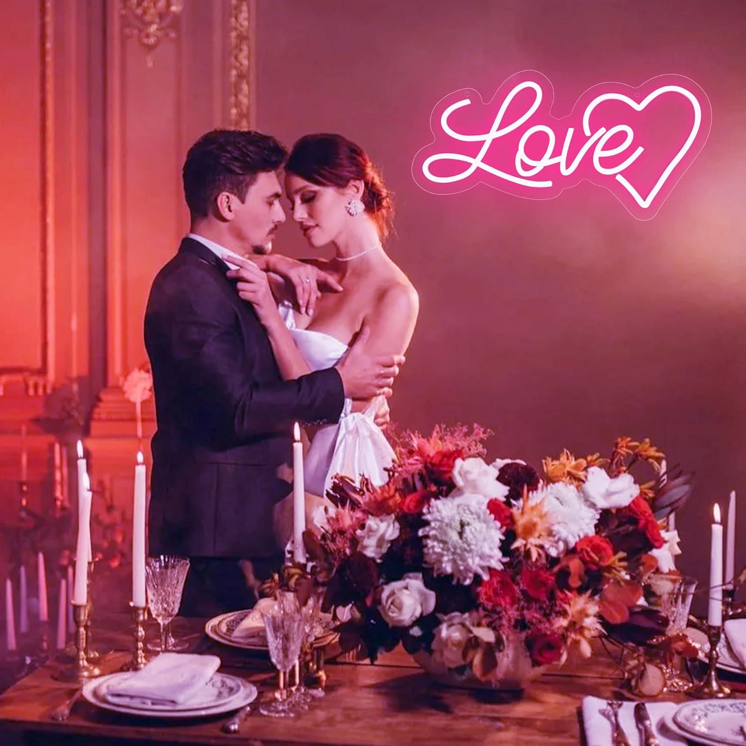 Luz de neón corazón Begooat - 10 niveles atenuación USB